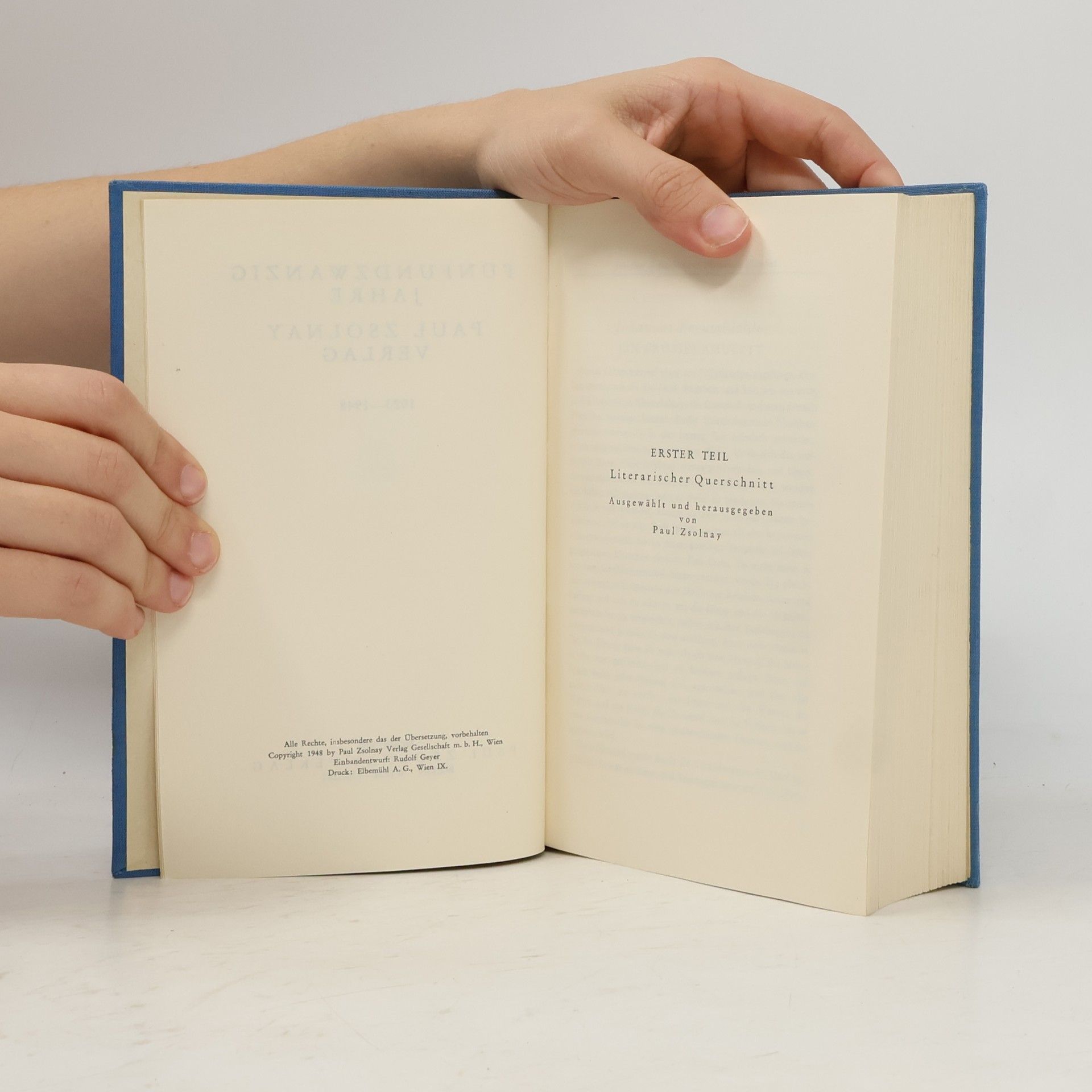 Kolektiv autorů Fünfundzwanzig Jahre Paul Zsolnay Verlag
