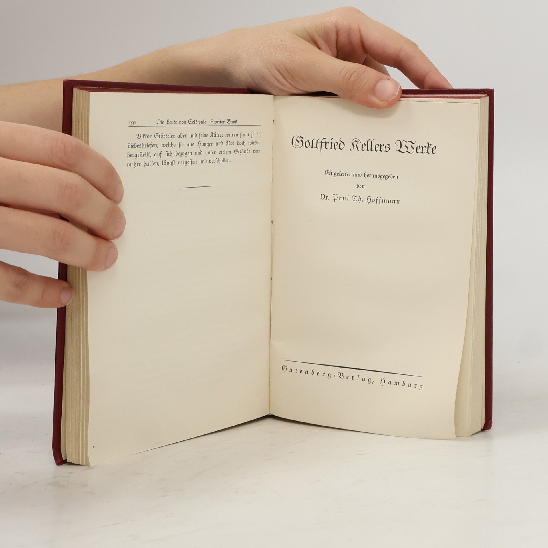 Gottfried Keller Gottfried Kellers Werke