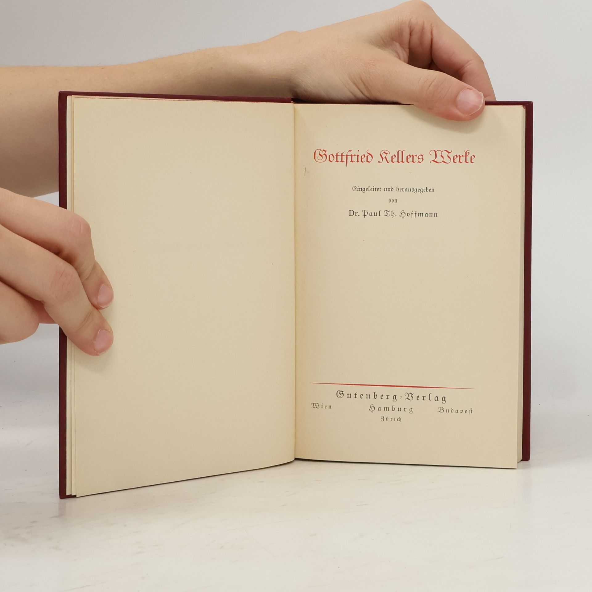 Gottfried Keller Gottfried Kellers Werke