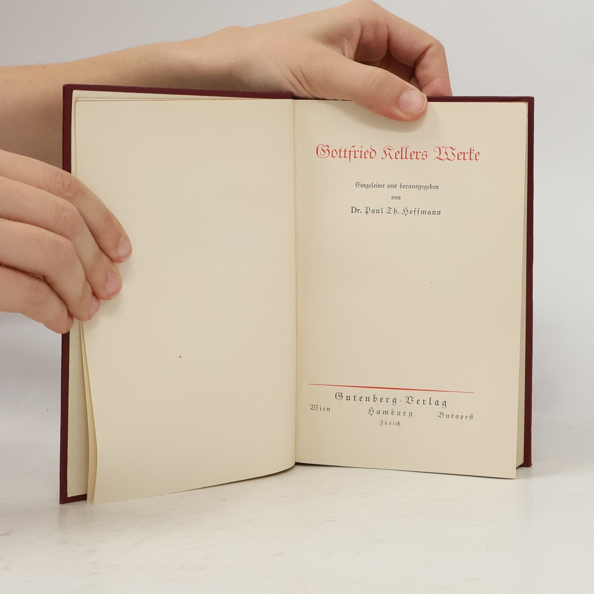 Gottfried Keller Gottfried Kellers Werke