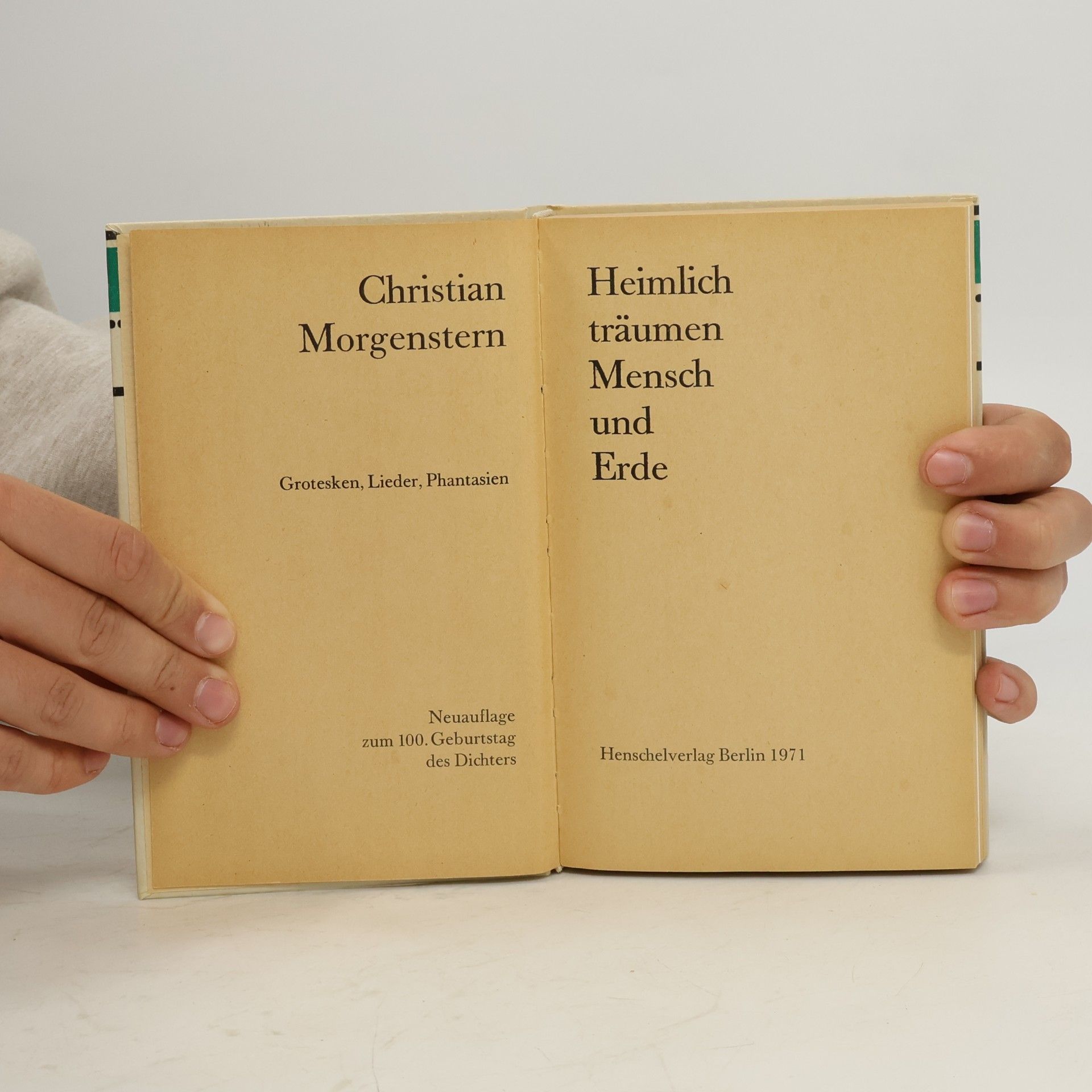 Christian Morgenstern Heimlich träumen Mensch und Erde