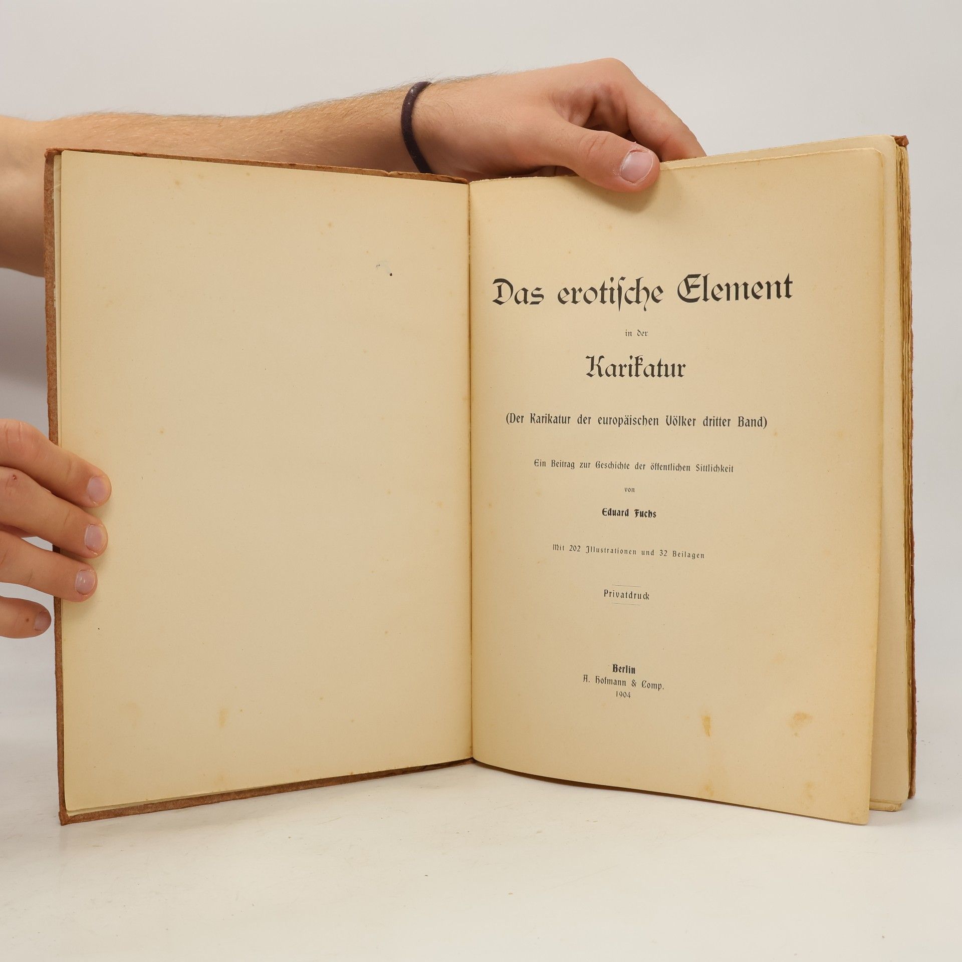 Eduard Fuchs Das Erotische Element in der Karikatur