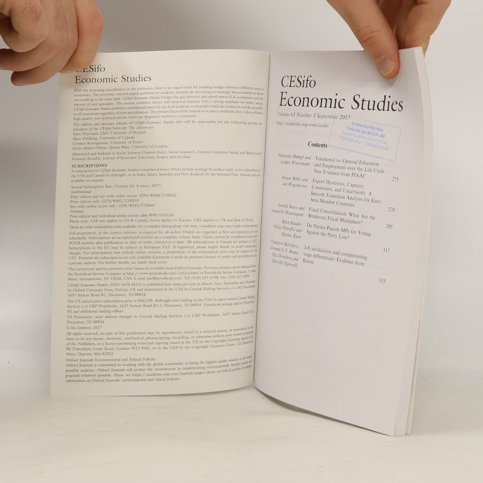 Franziska Hampel CESifo Economic Studies