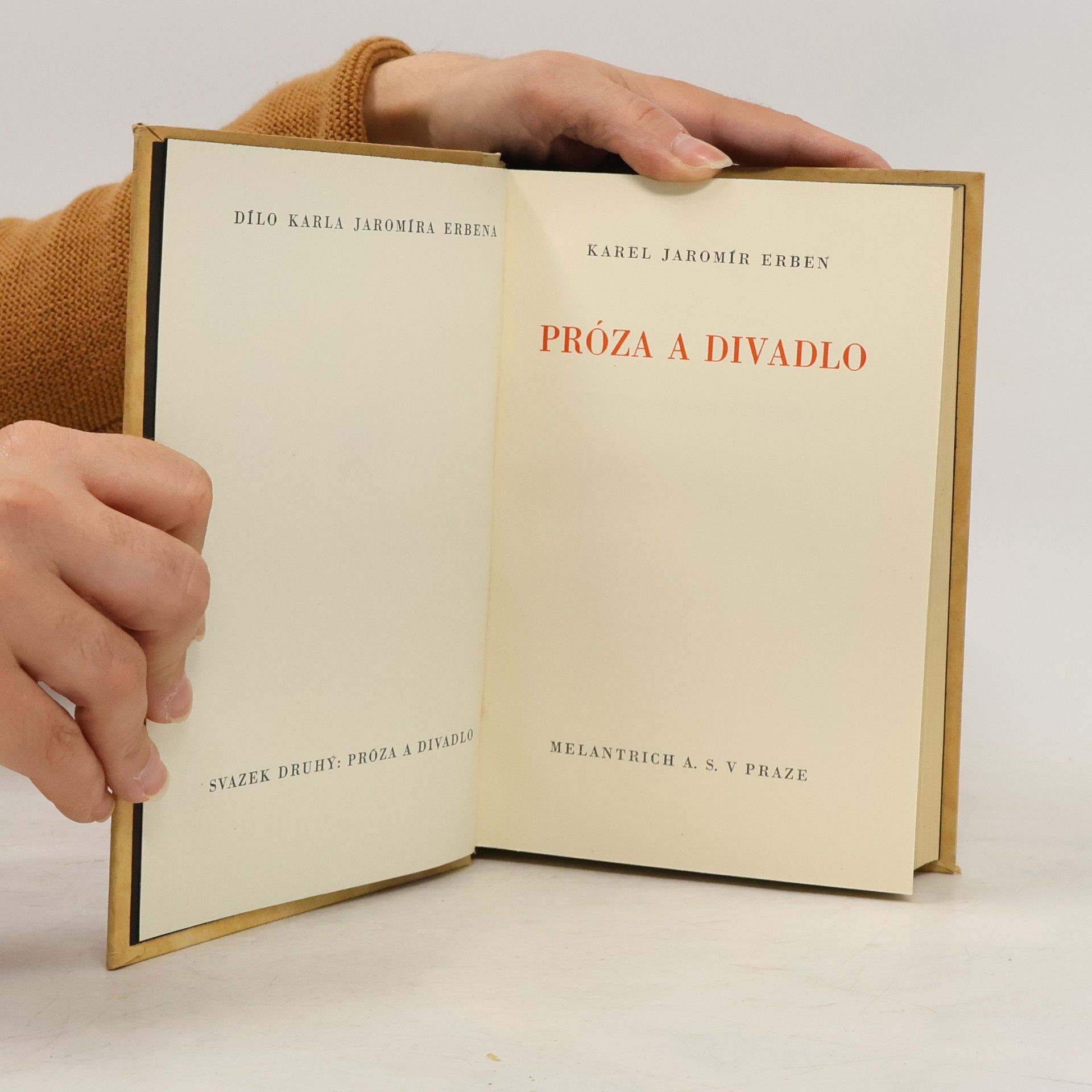 Karel Jaromír Erben Próza a divadlo