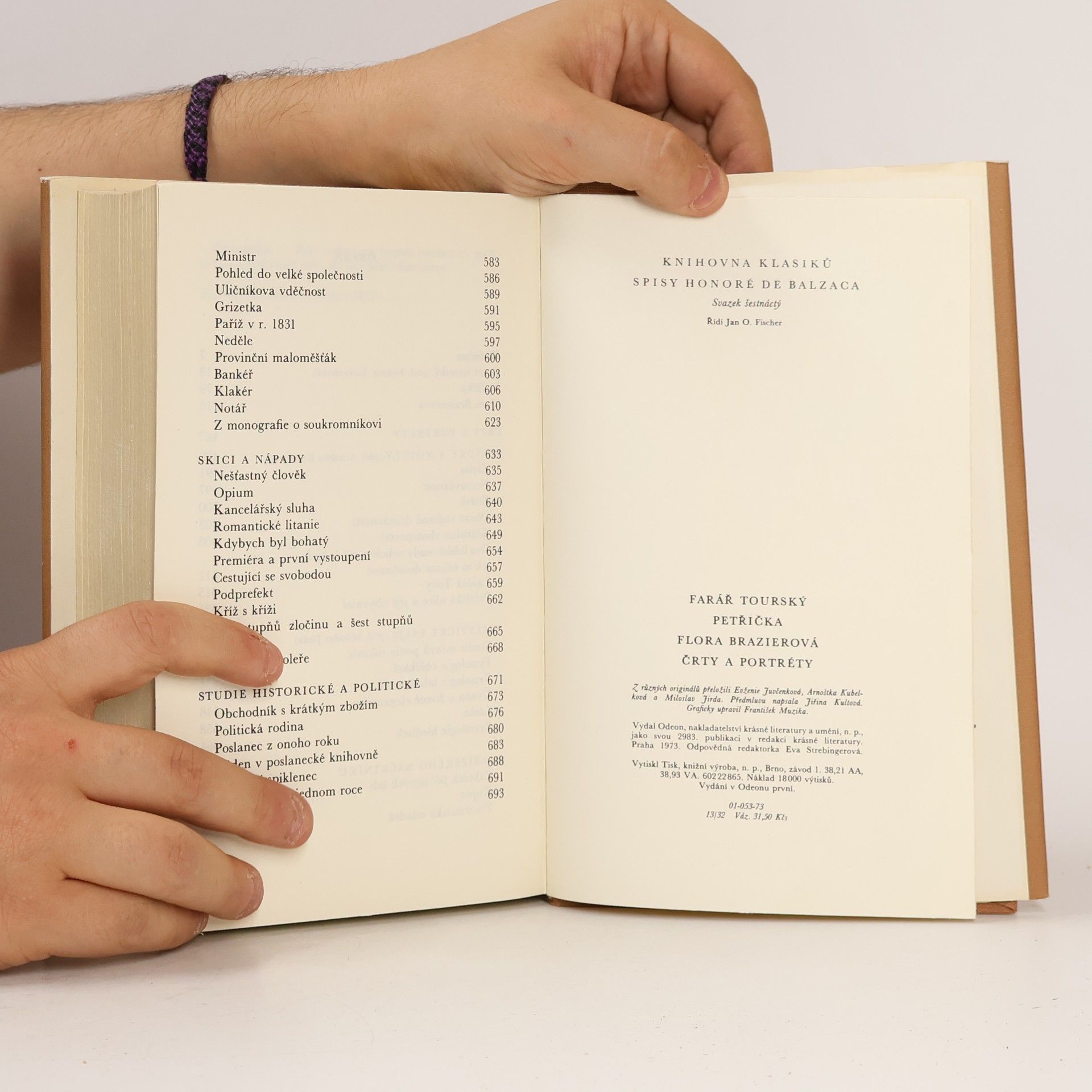 Honoré de Balzac Farář Tourský. Petřička. Flora Brazierová. Črty a portréty