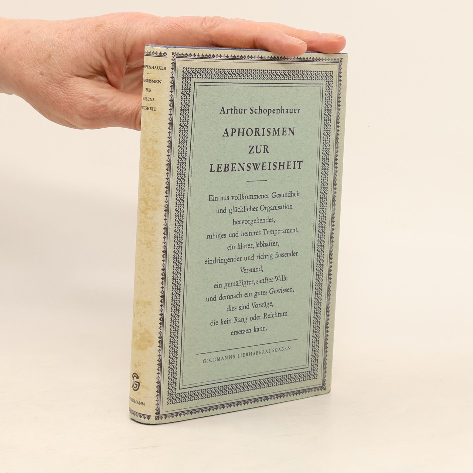 Arthur Schopenhauer Aphorismen zur Lebensweisheit