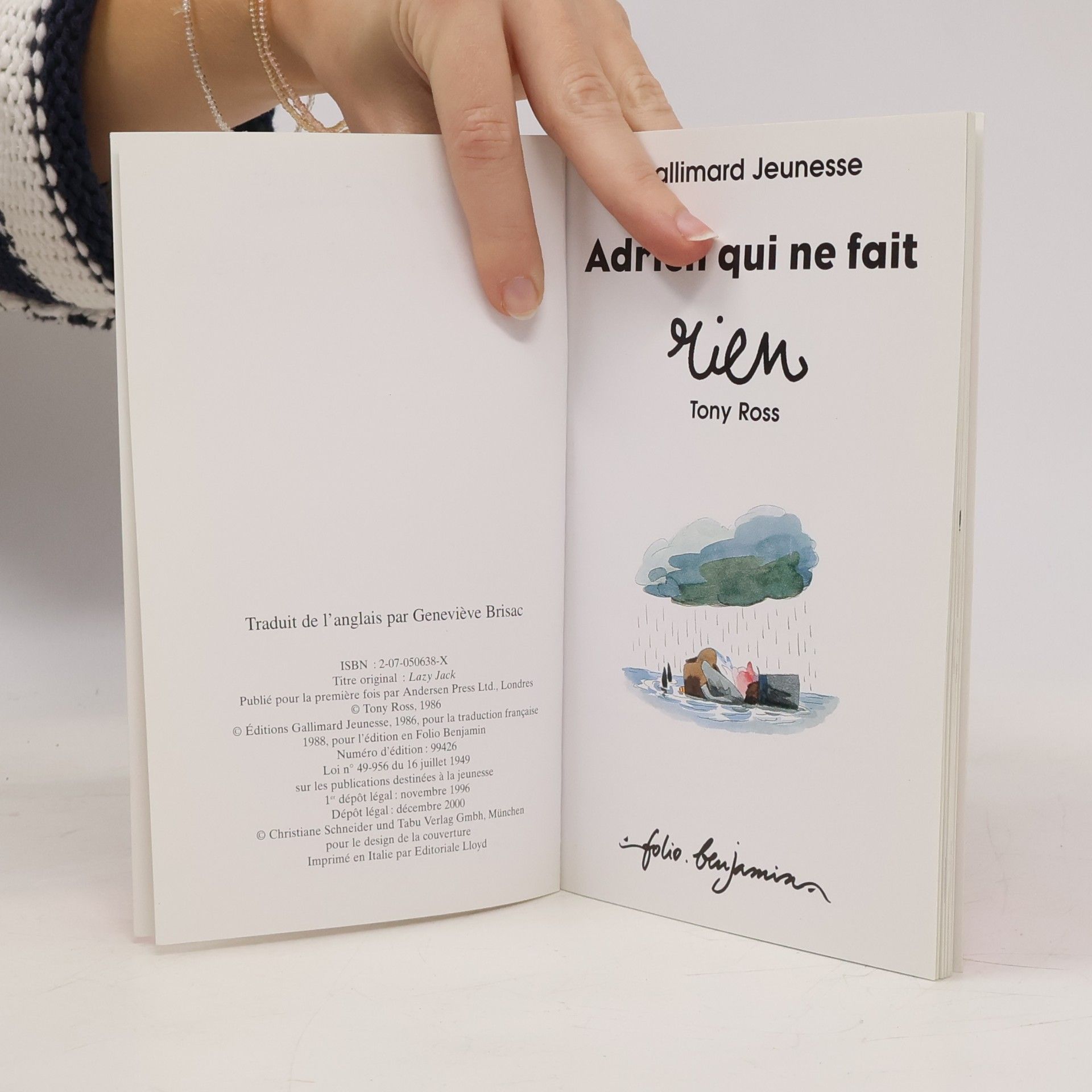 Tony Ross Folio. Benjamin - 195: Adrien qui ne fait rien