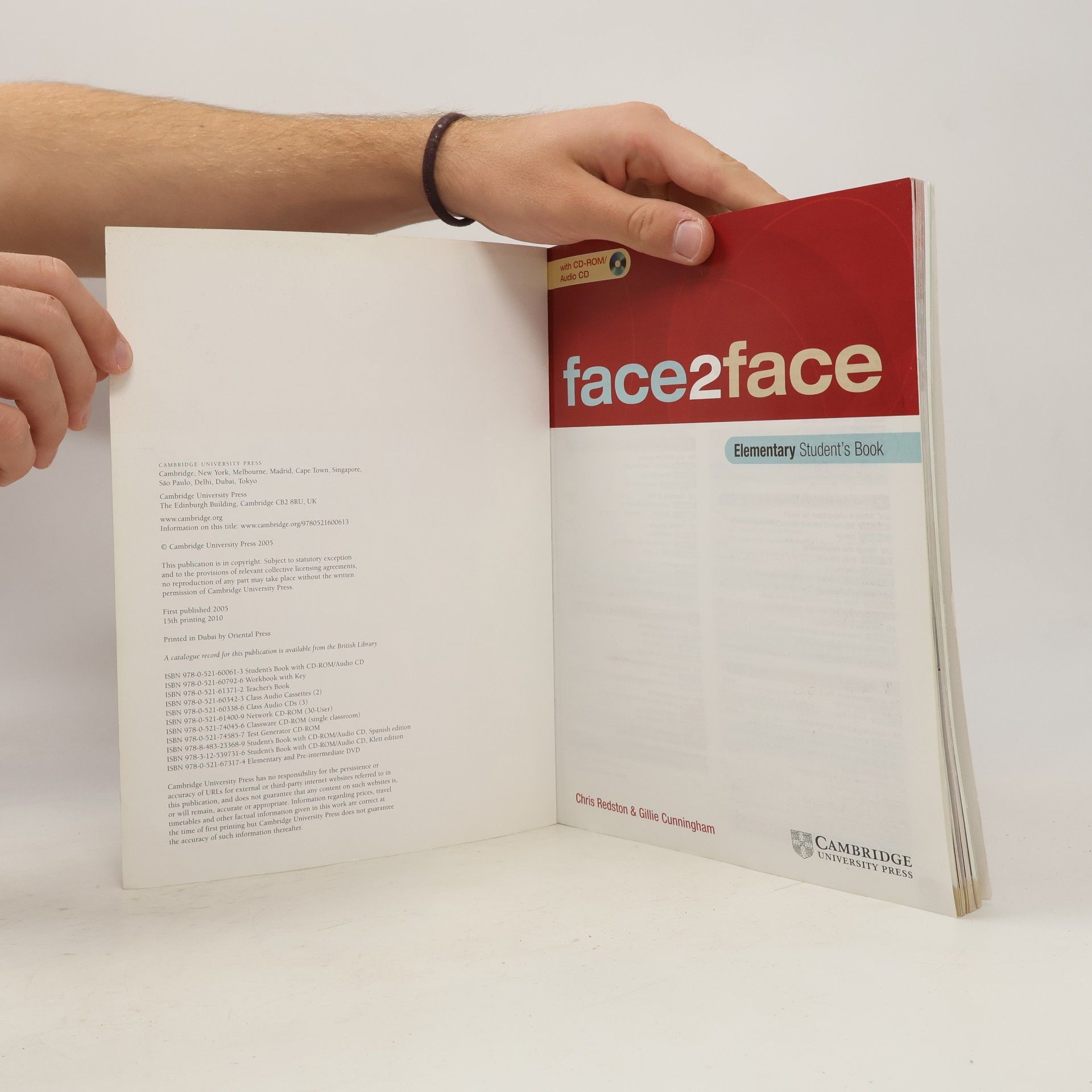 Gillie Cunningham Face2face. Elementary A1 & A2 Student's Book