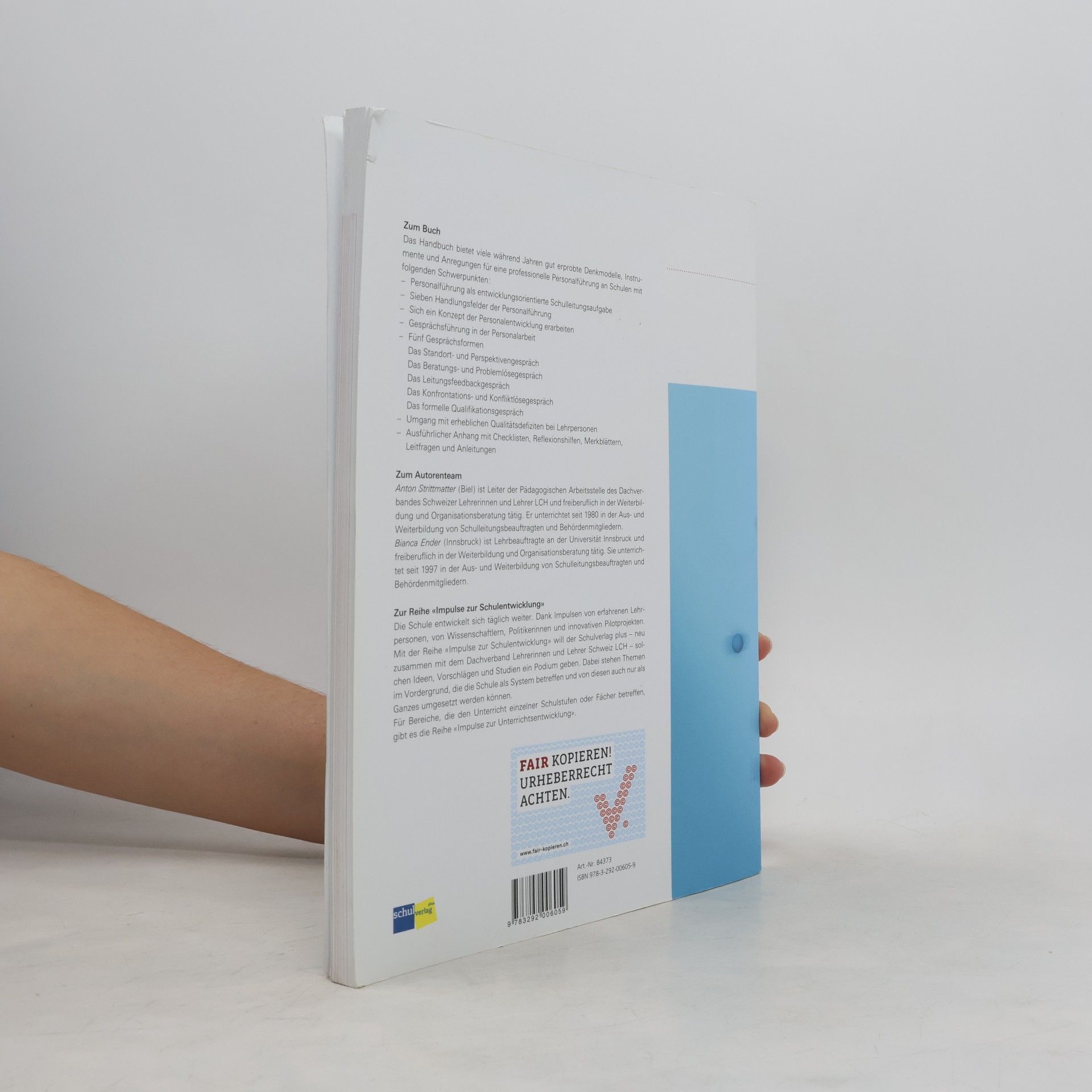 Anton Strittmatter Personalführung an Schulen - Handbuch
