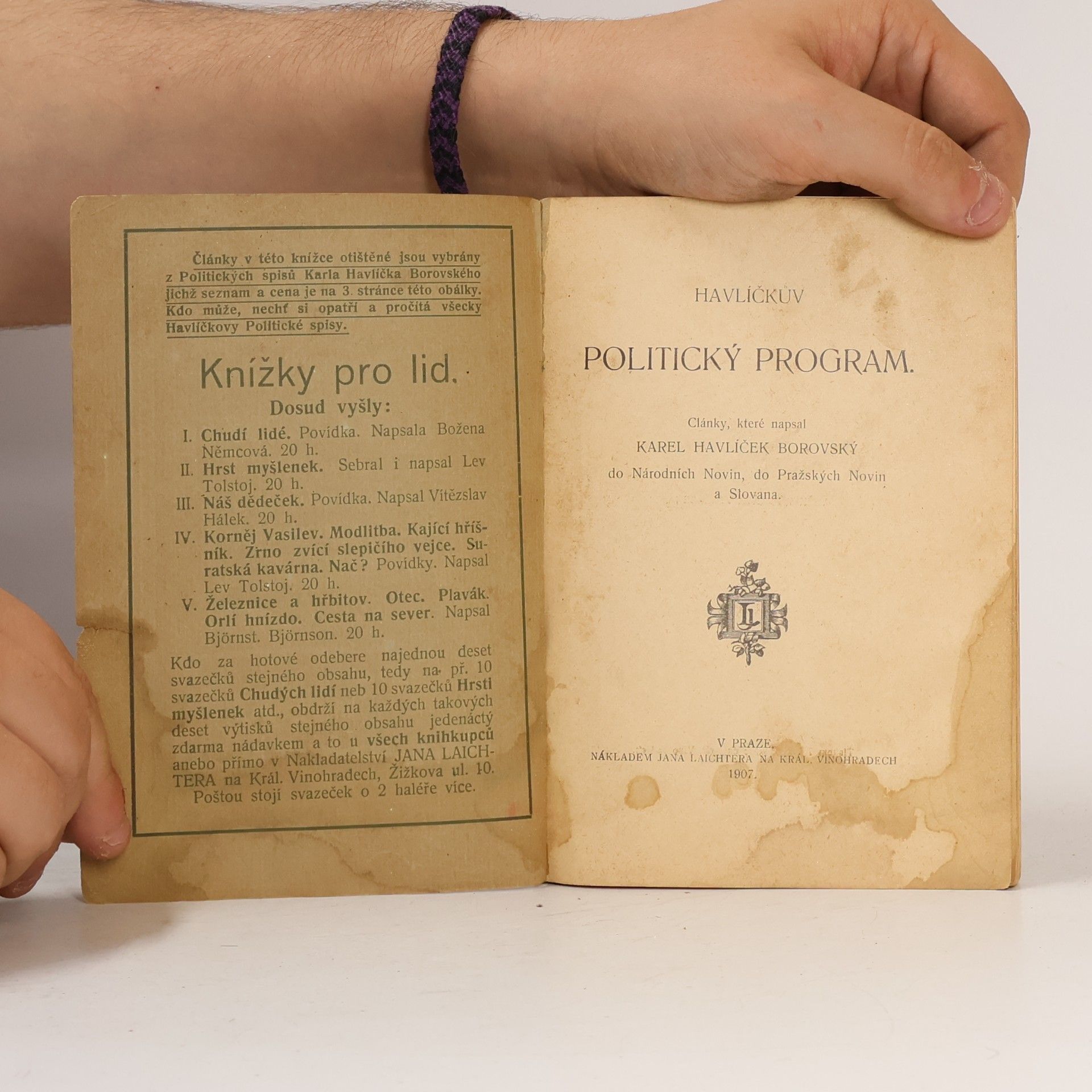 Karel Havlíček Borovský Havlíčkův politický program