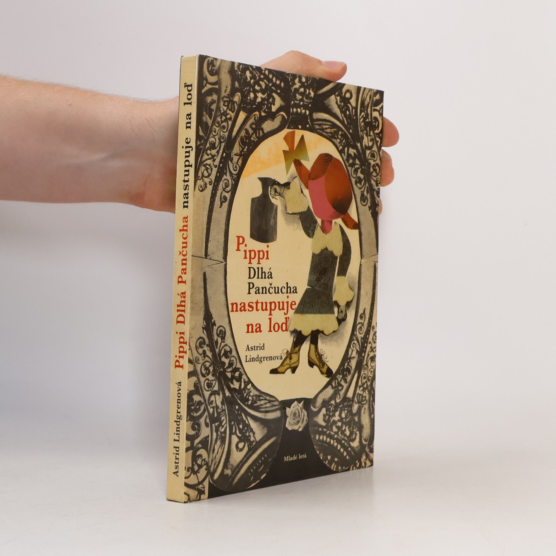 Astrid Lindgren Pippi Dlhá Pančucha nastupuje na loď