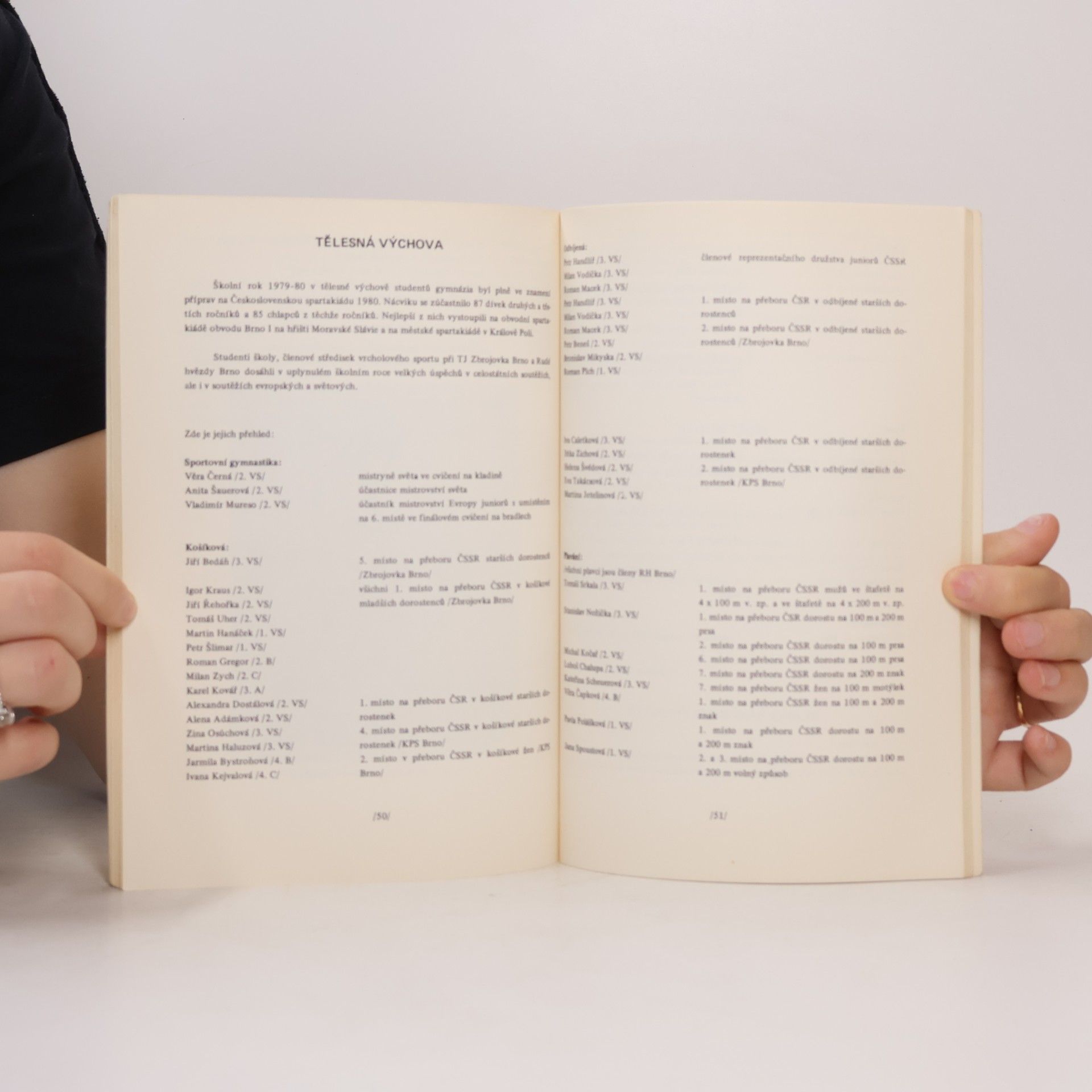 kolektiv Ročenka Gymnázium Koněvova 1979-1980