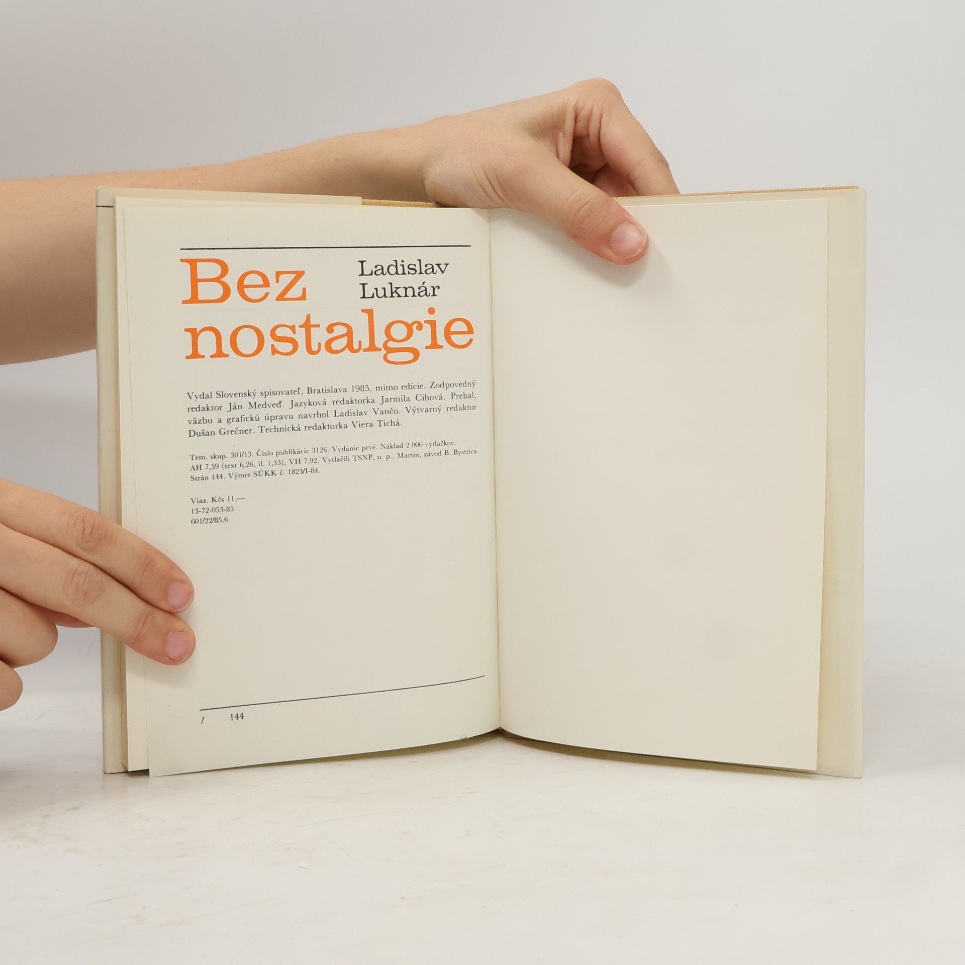 Ladislav Luknár Bez nostalgie
