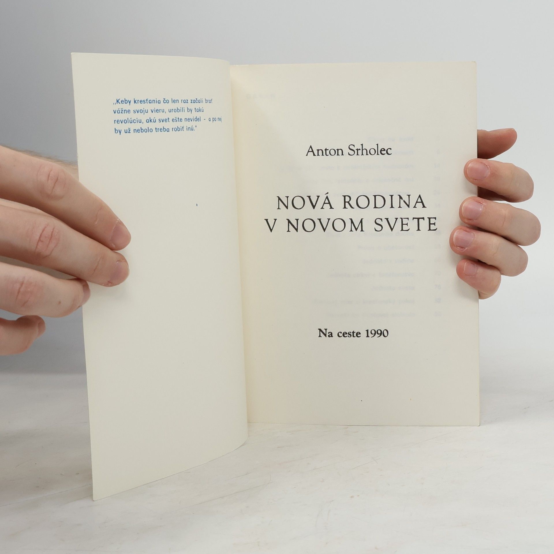 Anton Srholec Nová rodina v novom svete