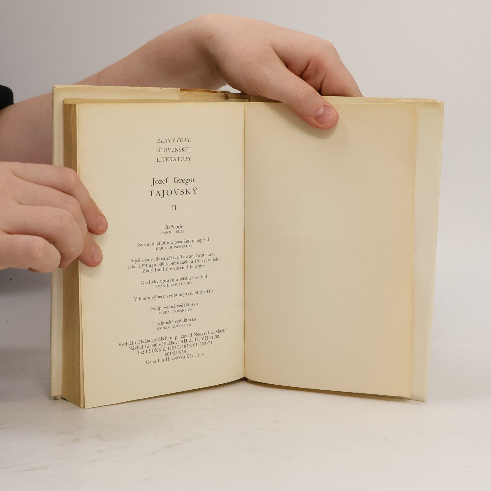 Jozef Gregor Tajovský Zlatý fond slovenskej literatury