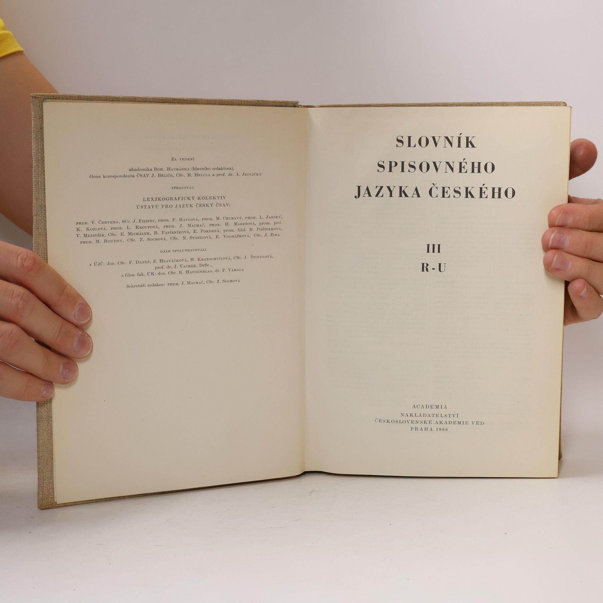 kolektiv Slovník spisovného jazyka českého III R-U
