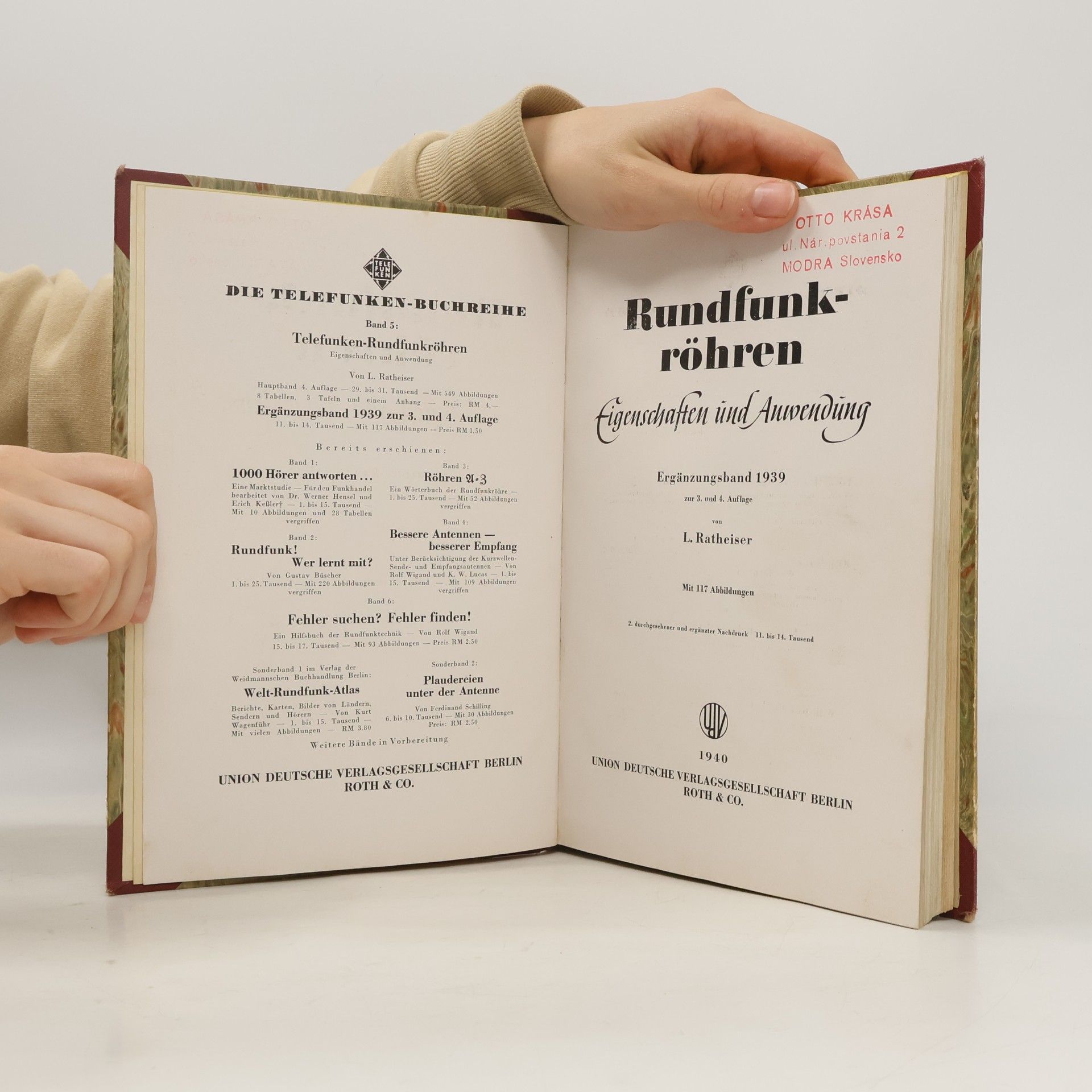 L. Ratheiser Telefunken-Rundfunkröhren. Eigenschaften und Anwendung