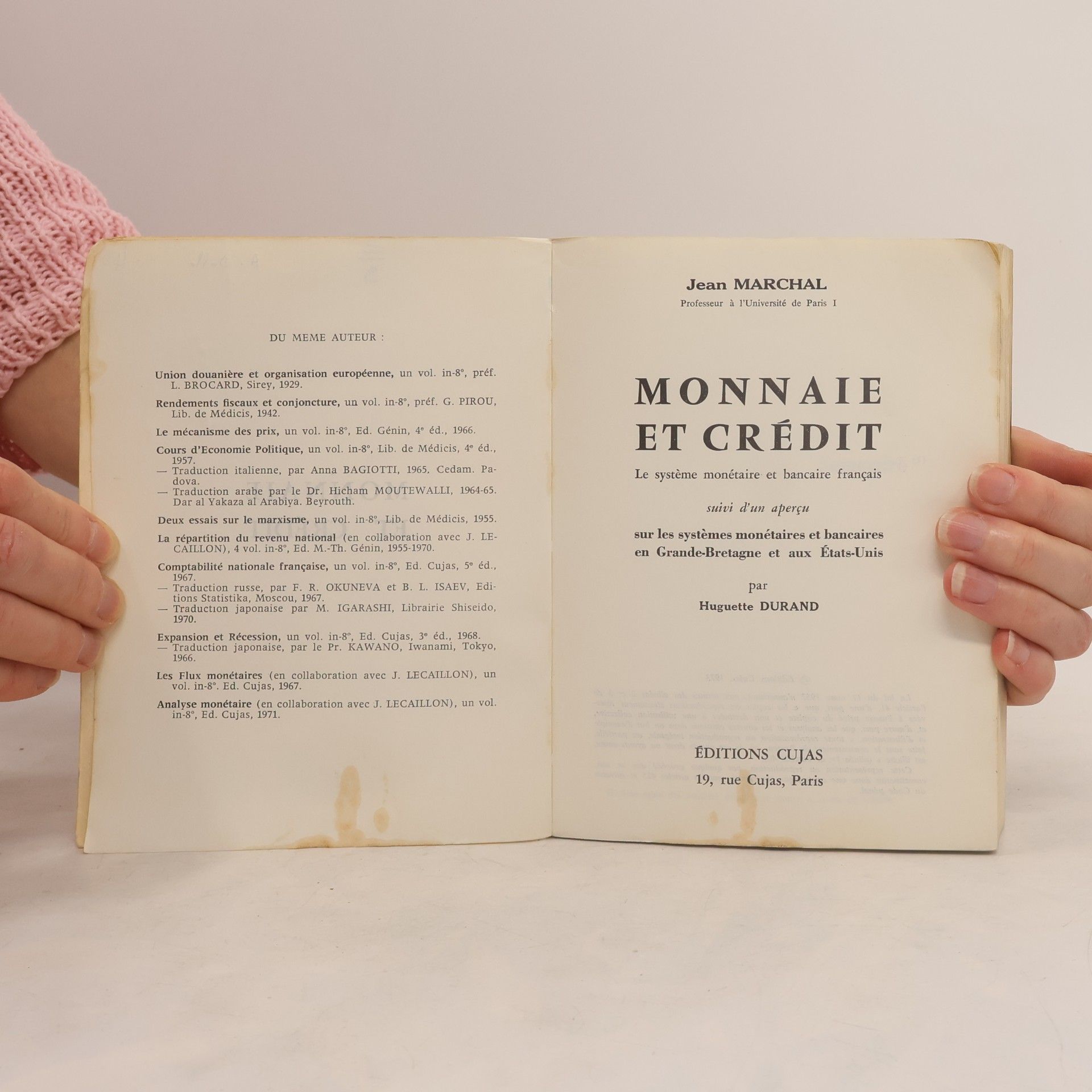 Jean Marchal Monnaie et credit
