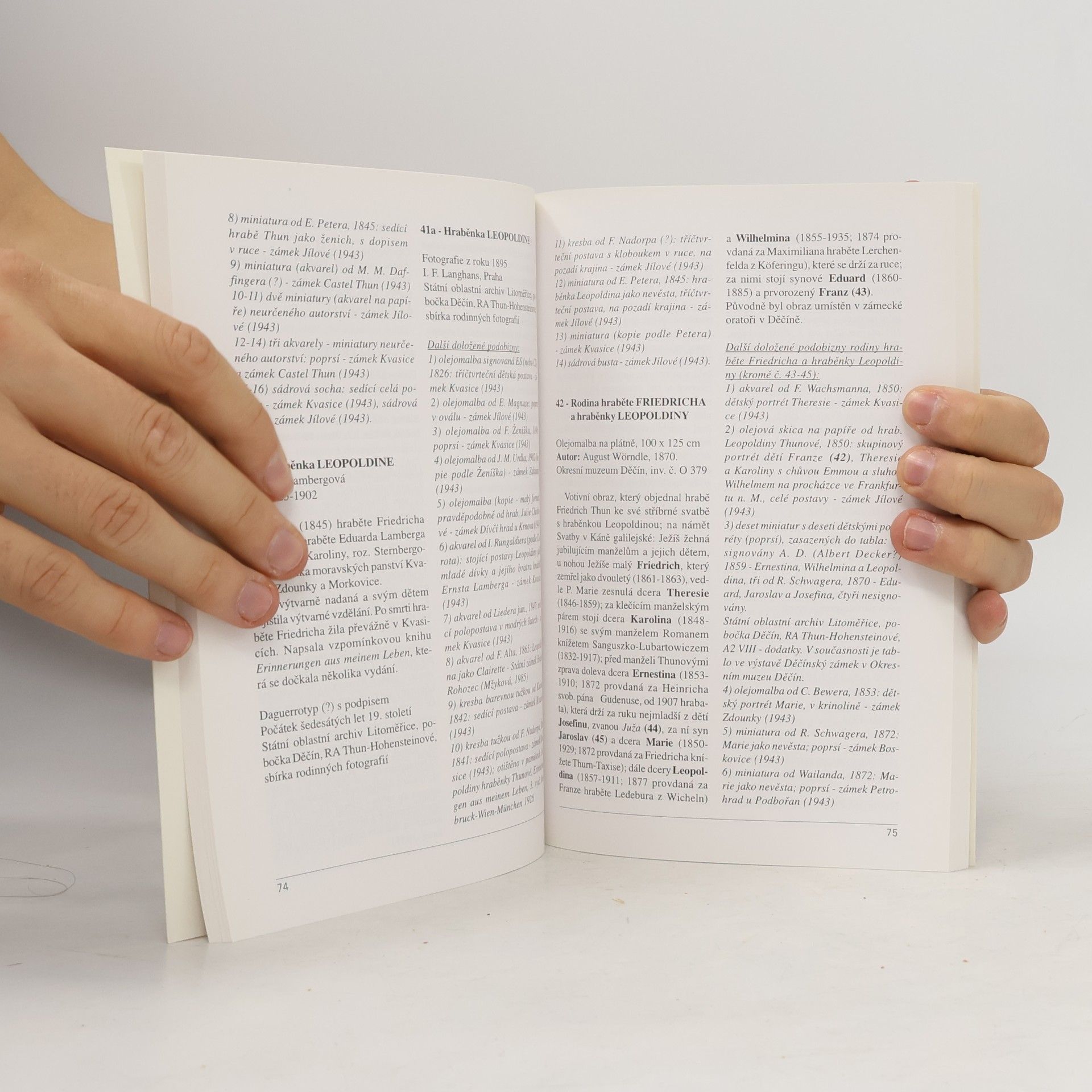 Hana Slavíčková Portrétní galerie Thun-Hohensteinů : katalog výstavy v Okresním muzeu Děčín, červen - září 1998