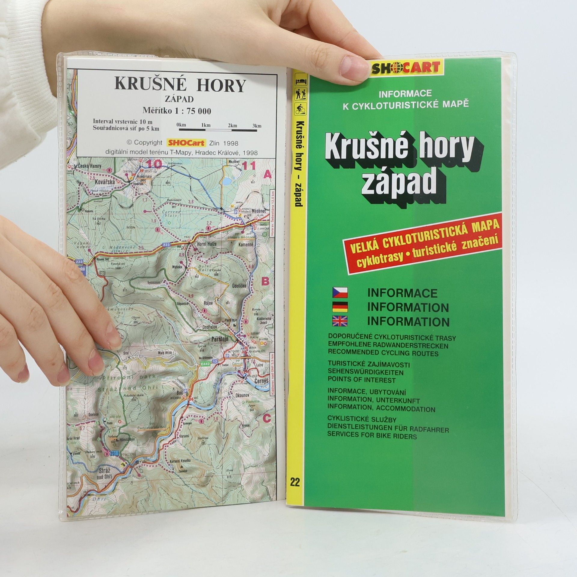 Collectif d'auteurs Krušné hory západ. Velká cykloturistická mapa
