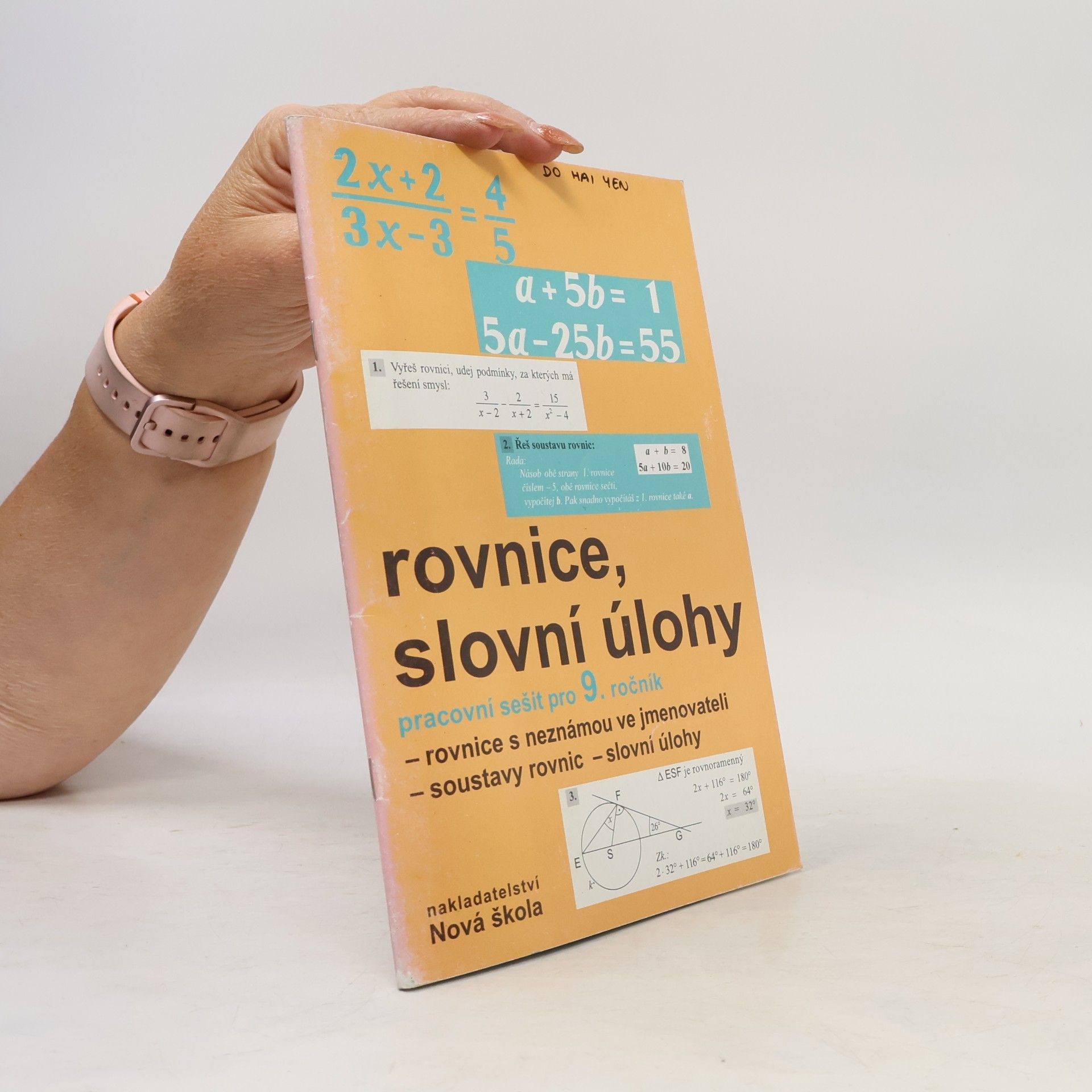 Rovnice, slovní úlohy pracovní sešit pro 9. ročník