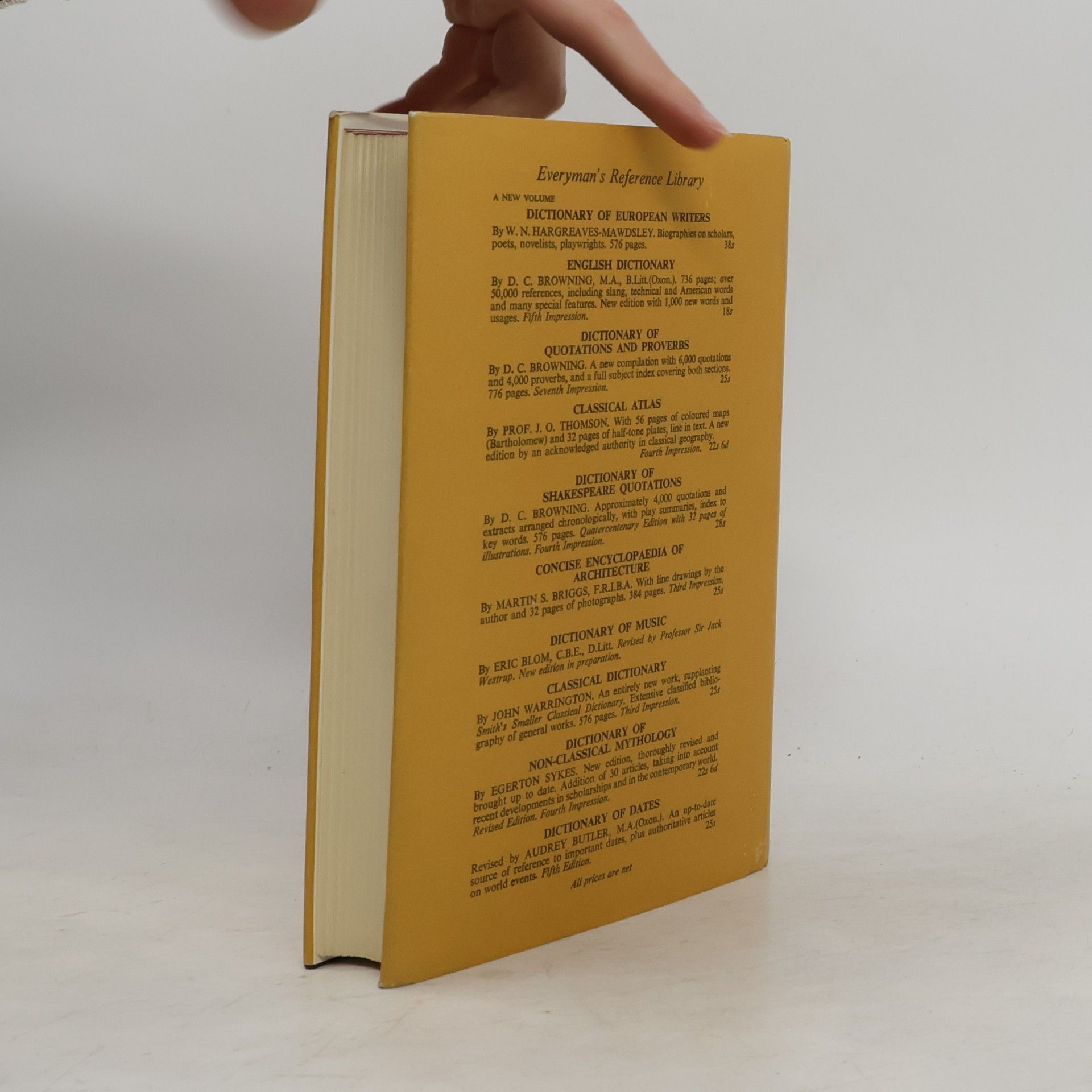 Arthur Seldon Everyman's Dictionary of Economics
