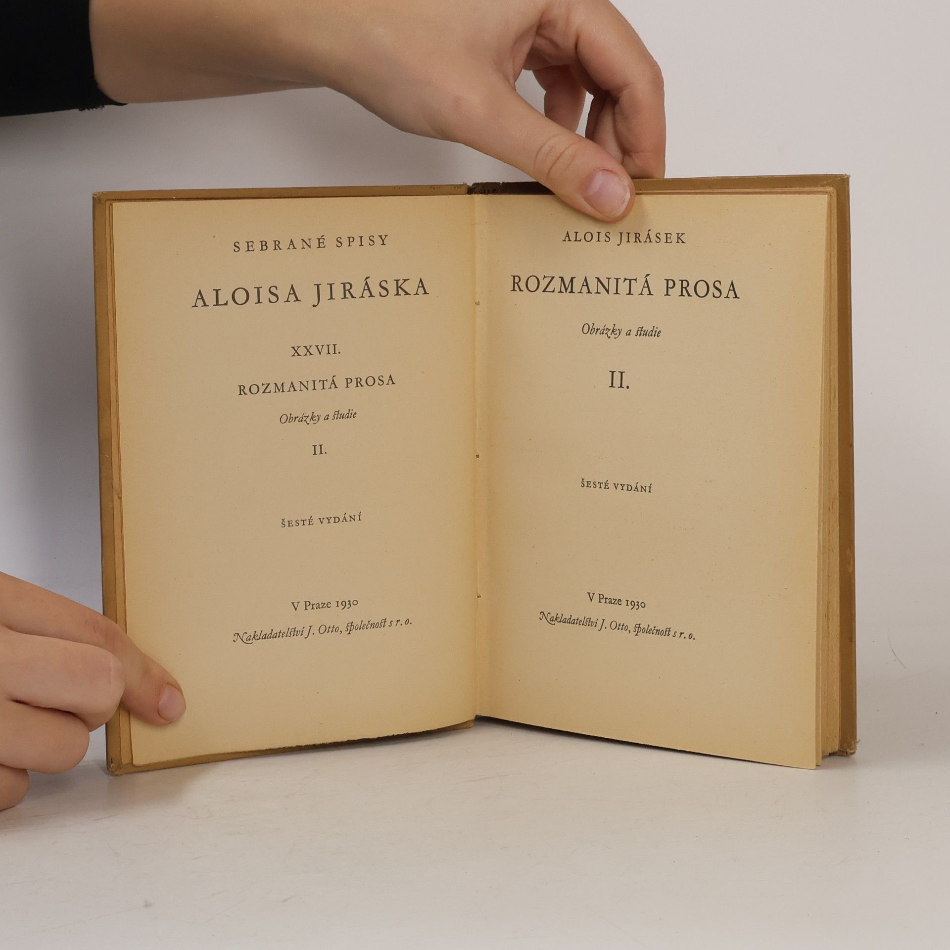 Alois Jirásek Sebrané spisy Aloisa Jiráska XXVII. Rozmanitá prosa II.