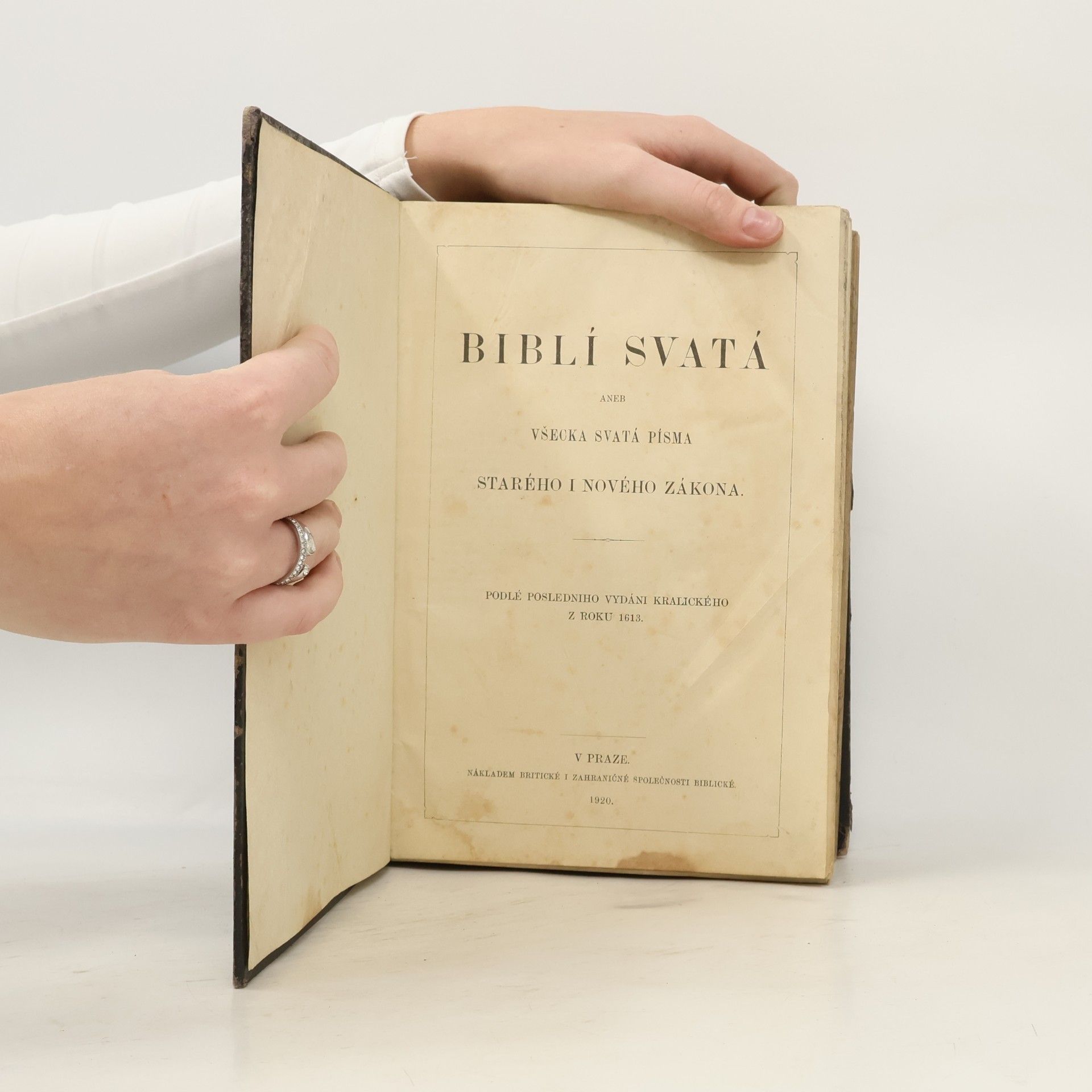 kolektiv Biblí svatá aneb Všecka Svatá písma Starého i Nového zákona. Podle posledního vydání kralického z roku 1613
