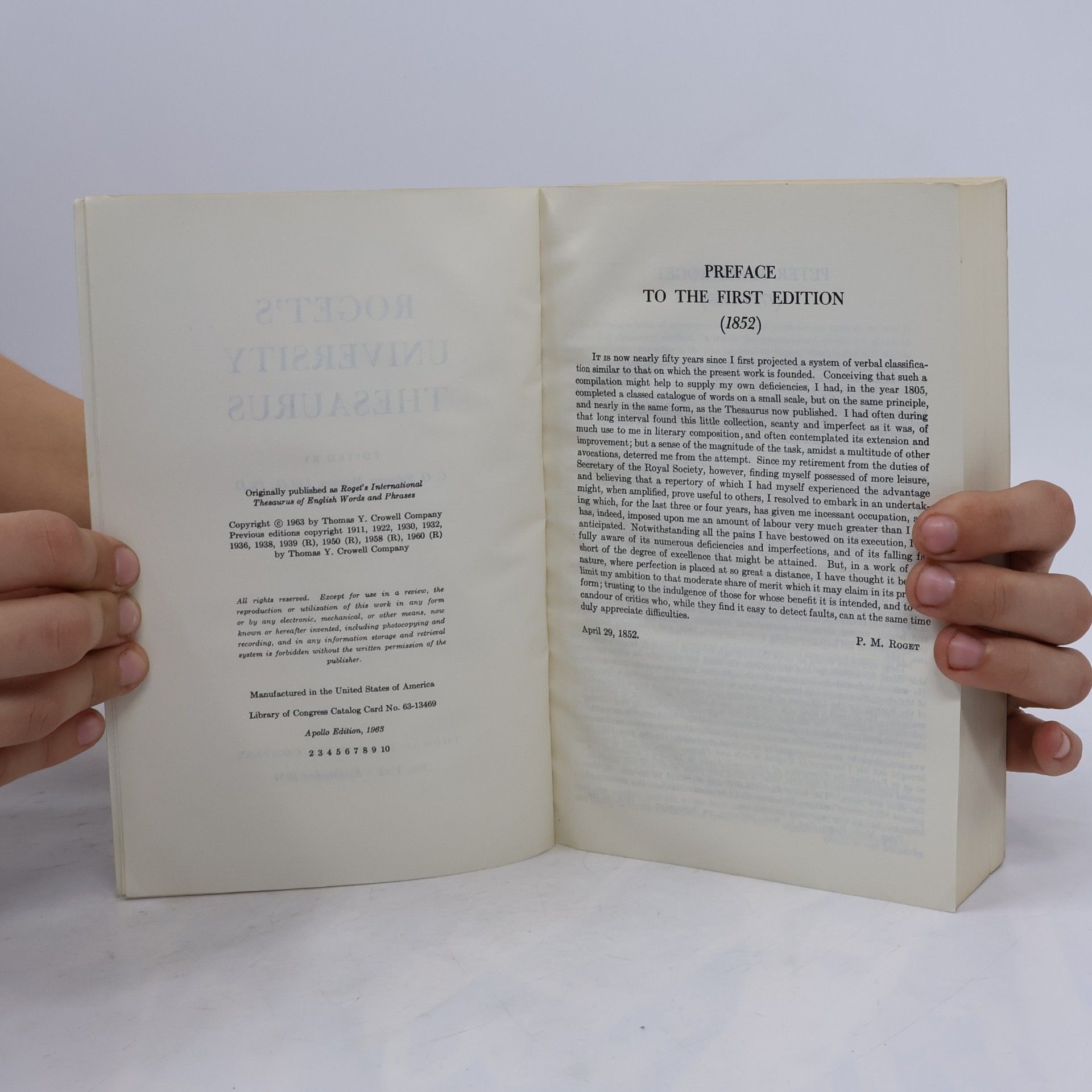 P. M. Roget Roget's University Thesaurus