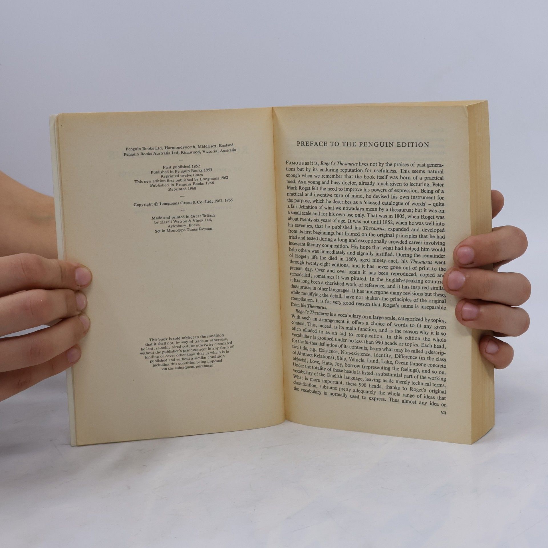 Peter Mark Roget Roget's Thesaurus