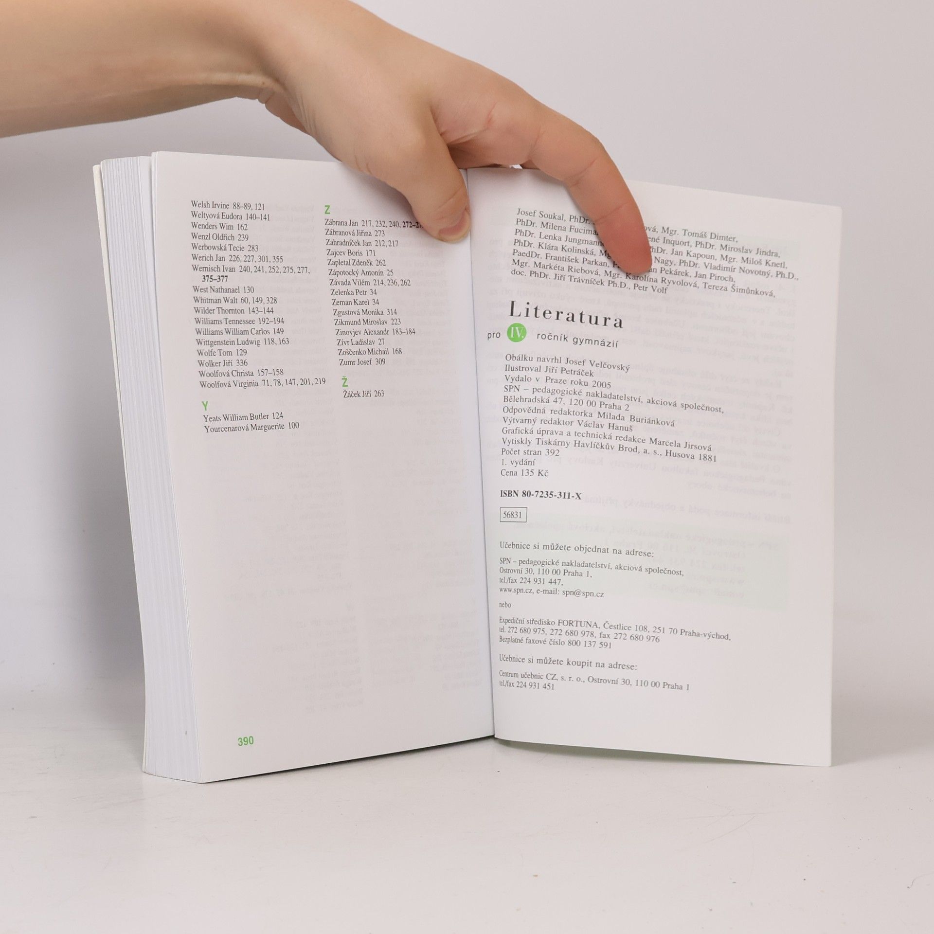 Josef Soukal Literatura pro IV. ročník gymnázií