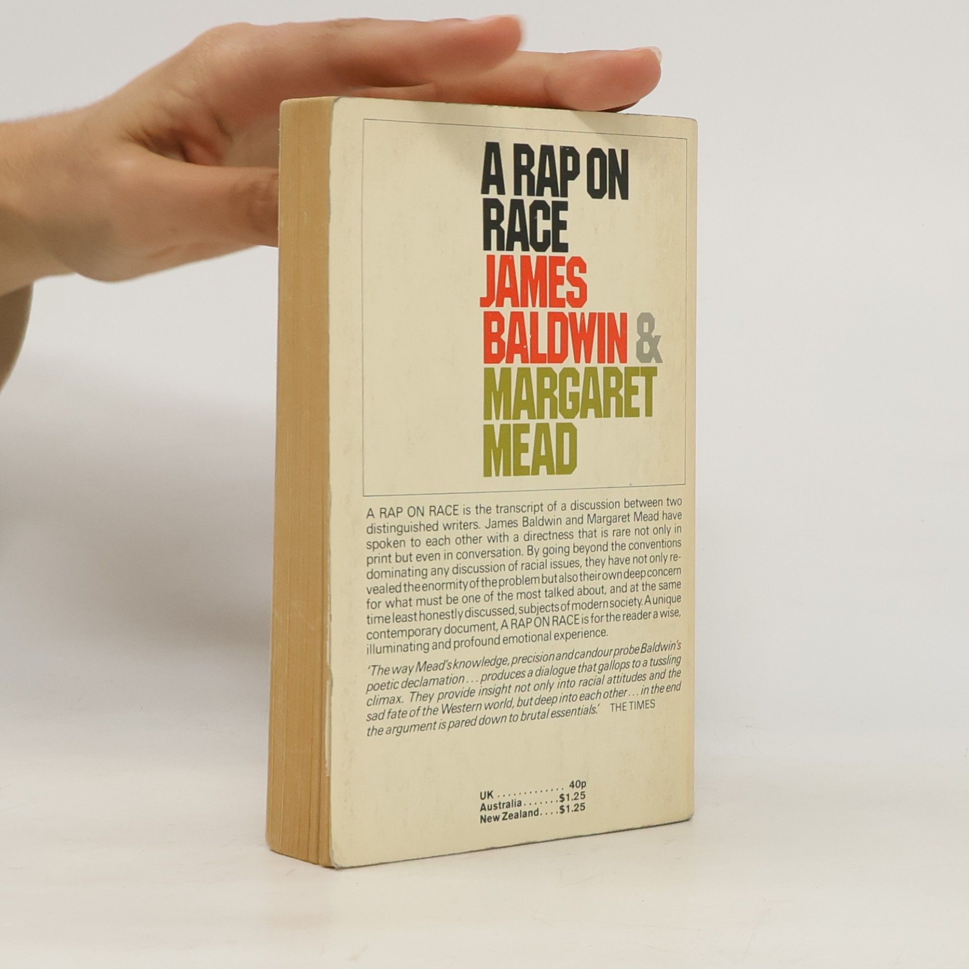 James Baldwin A Rap on Race