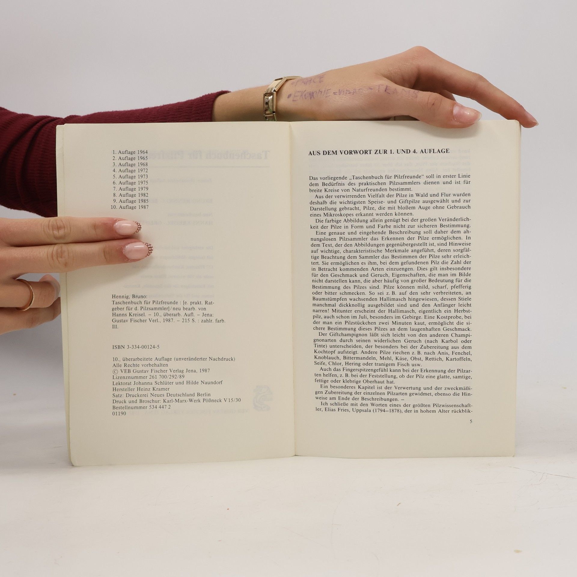 Hanns Kreisel Taschenbuch für Pilzfreunde