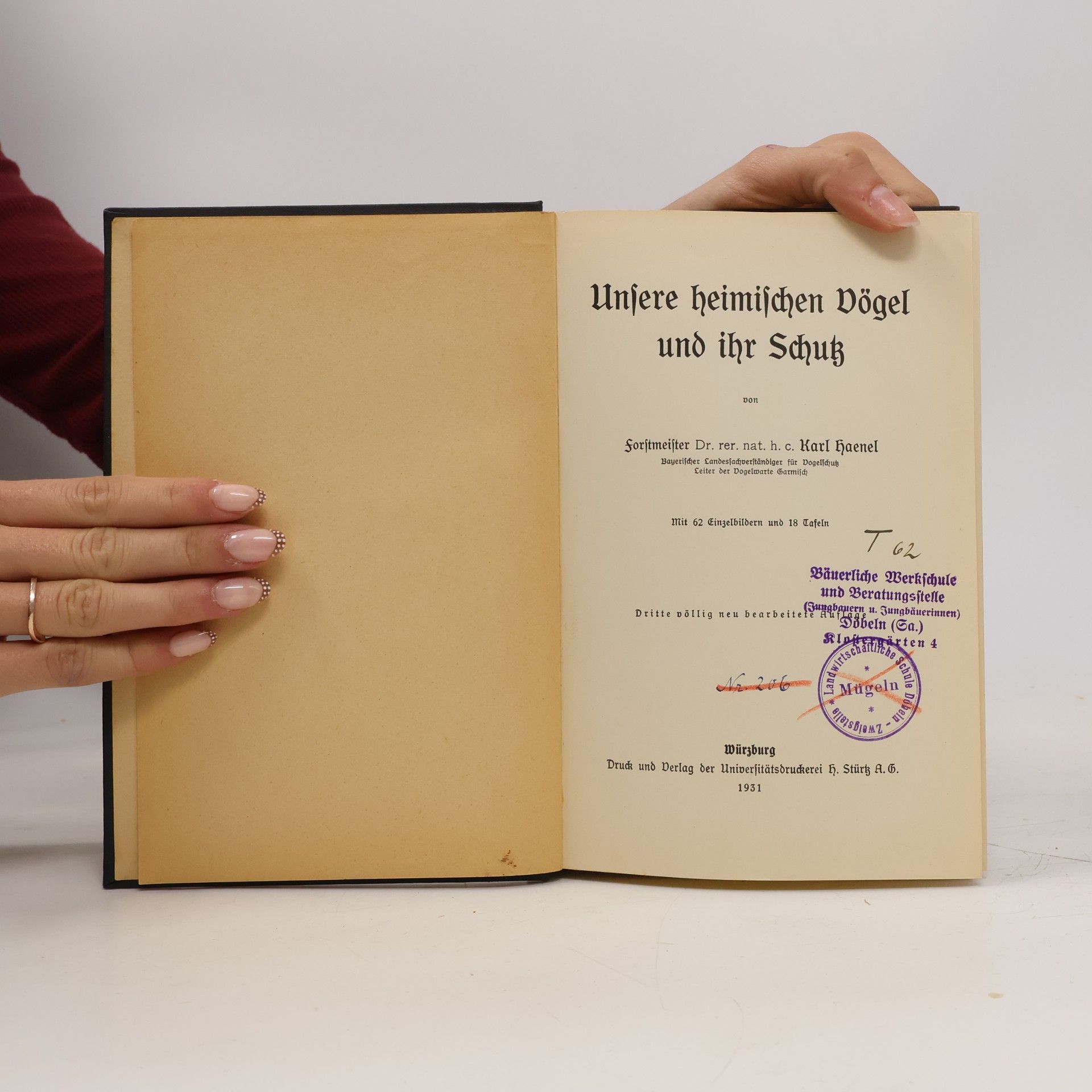 Karl Haenel Unsere heimischen Vögel und ihr Schutz