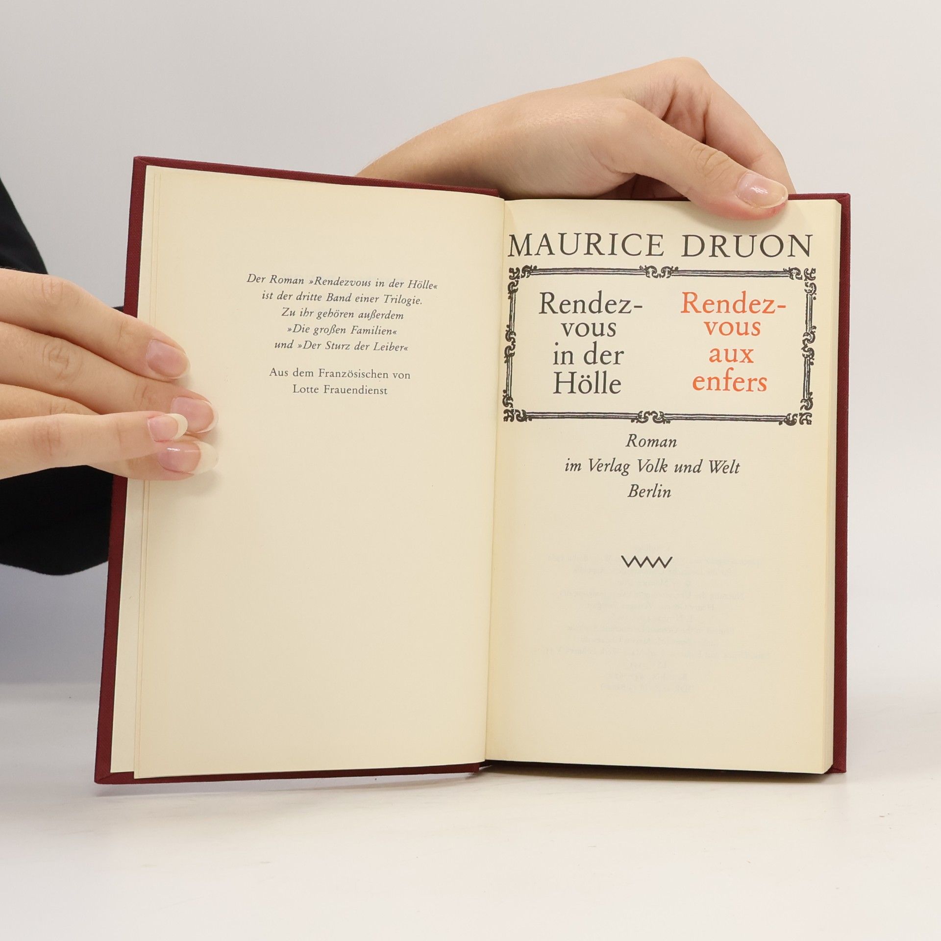 Maurice Druon Rendez-vous in der Hölle
