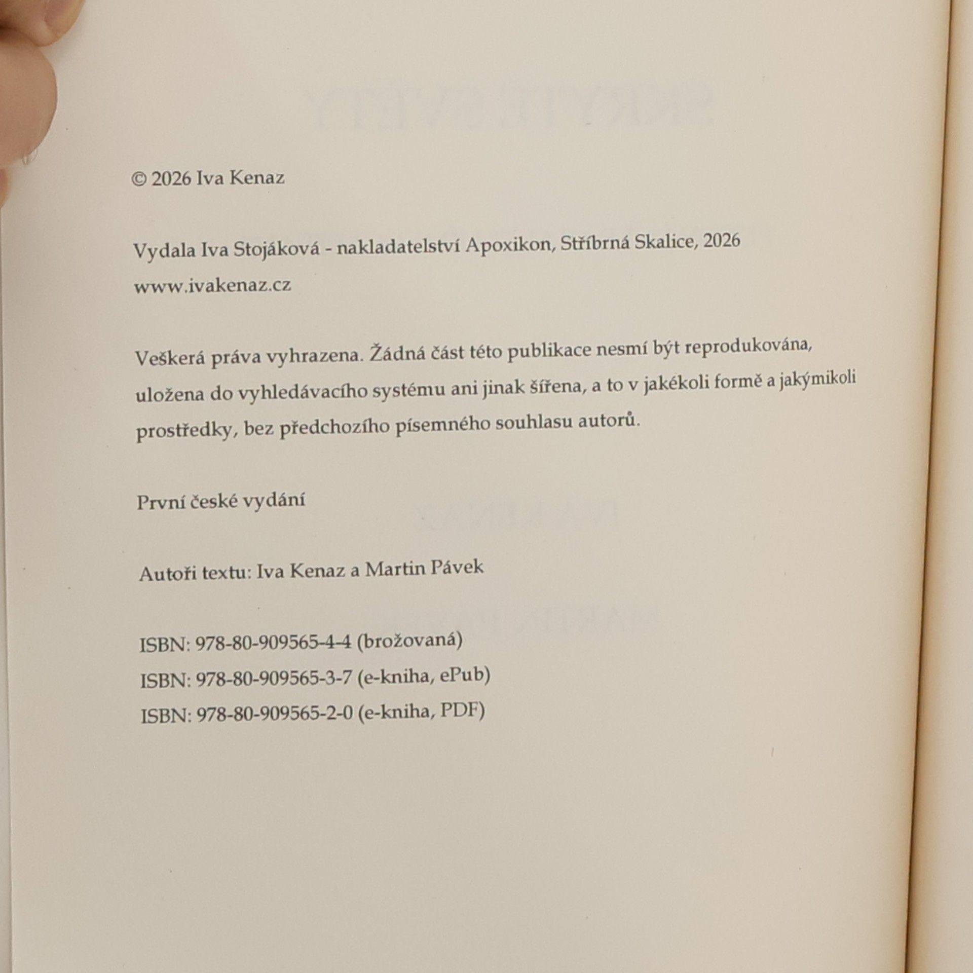 Iva Kenaz Skryté světy Putování paralelními realitami