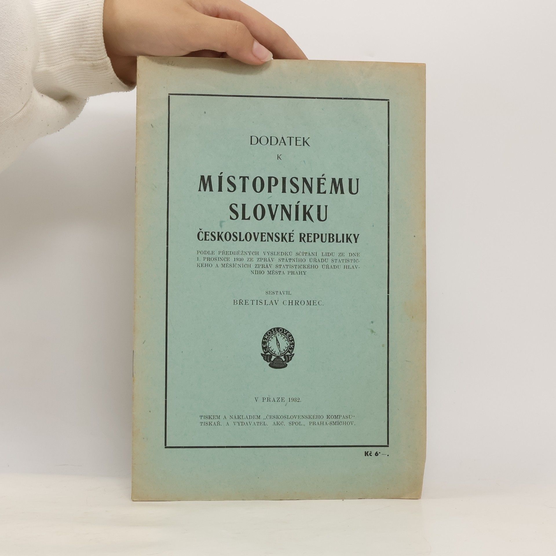 Břetislav Chromec Místopisný slovník Československé republiky