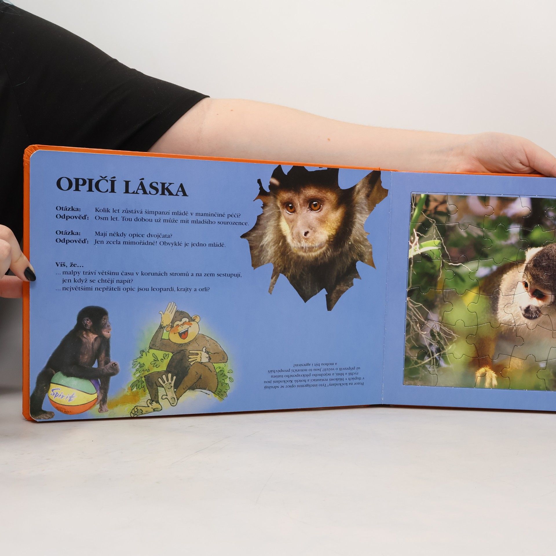 Šárka Kohoutová Opice. Pět puzzle se 48 dílky.