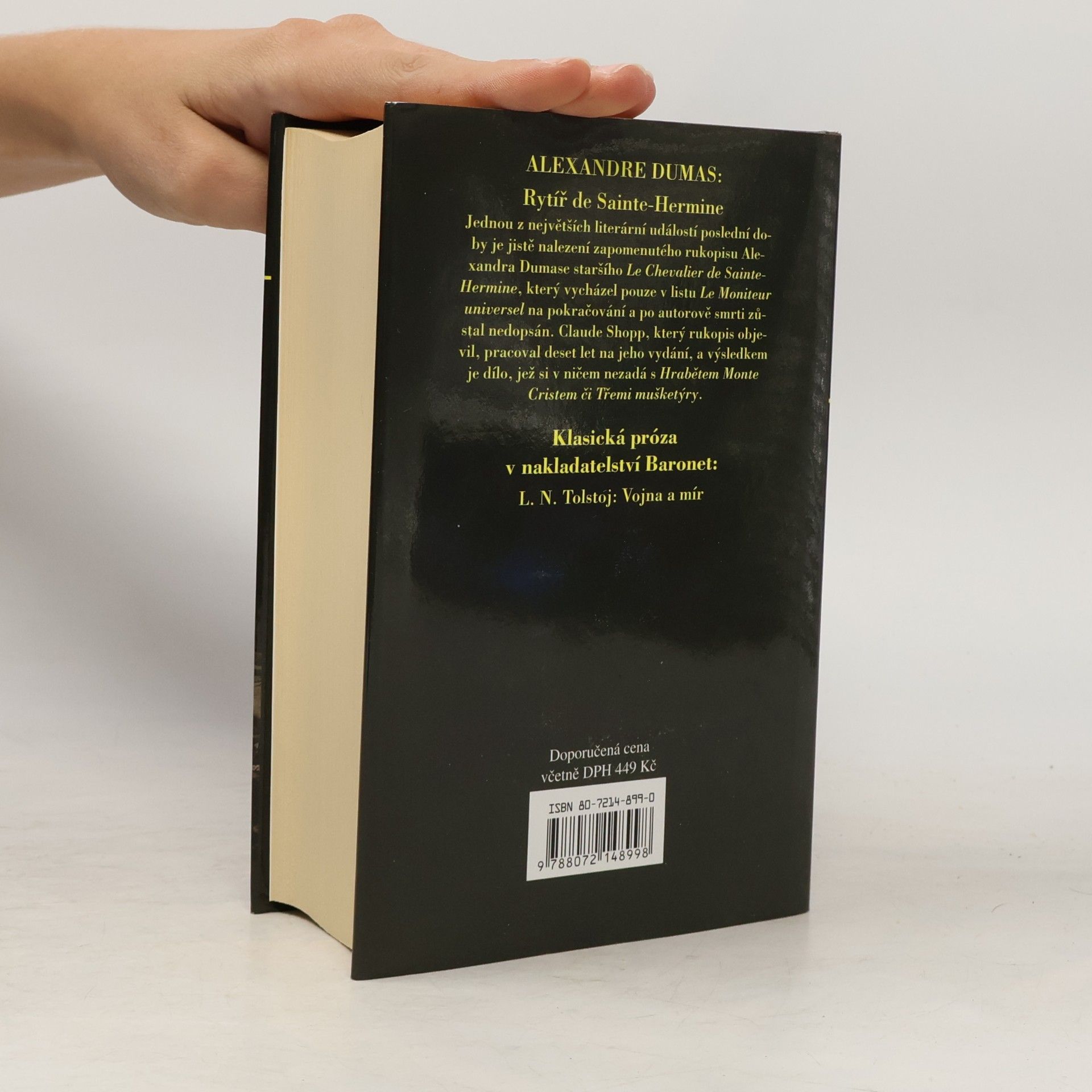 Alexandre Dumas starší Rytíř de Sainte-Hermine