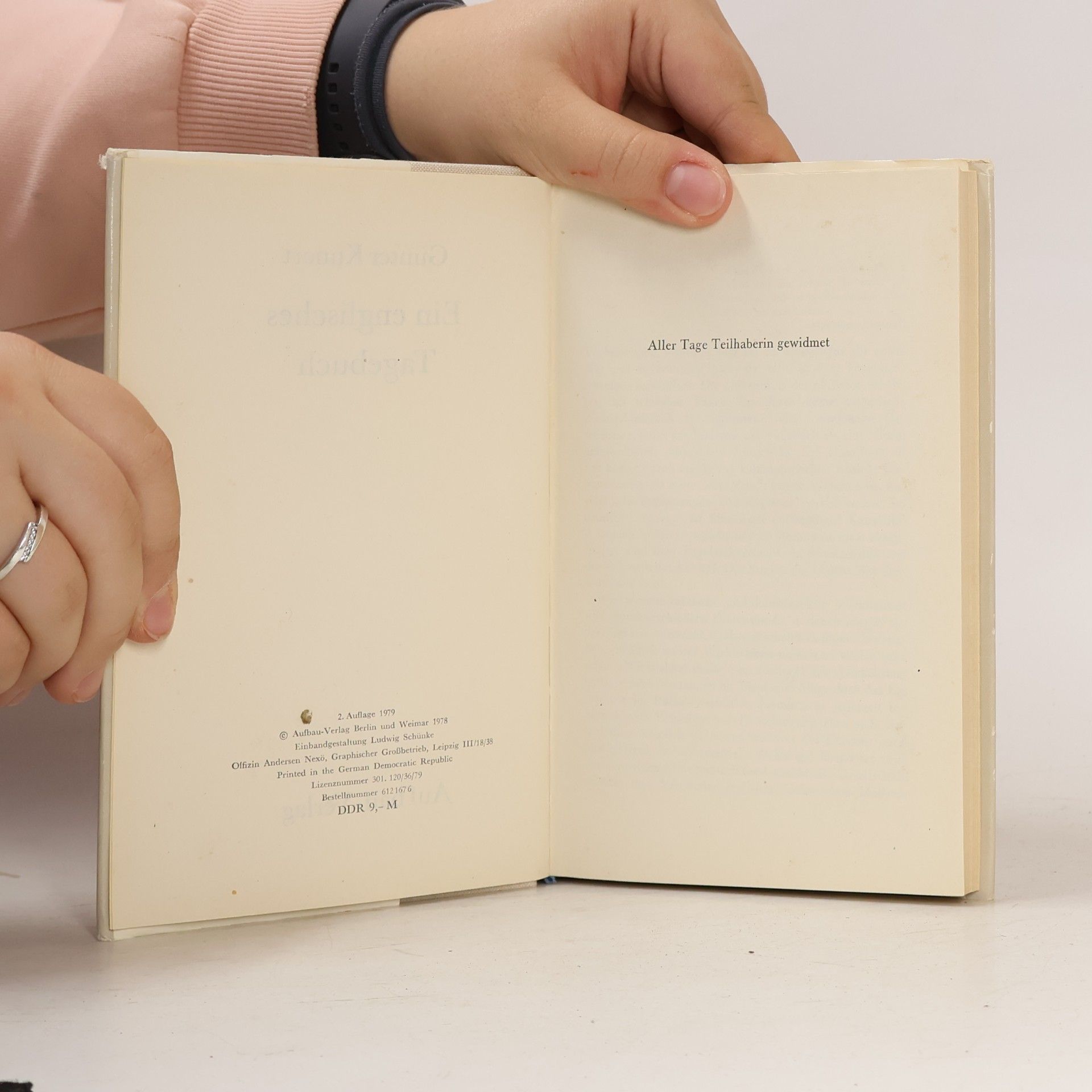Günter Kunert Ein englisches Tagebuch
