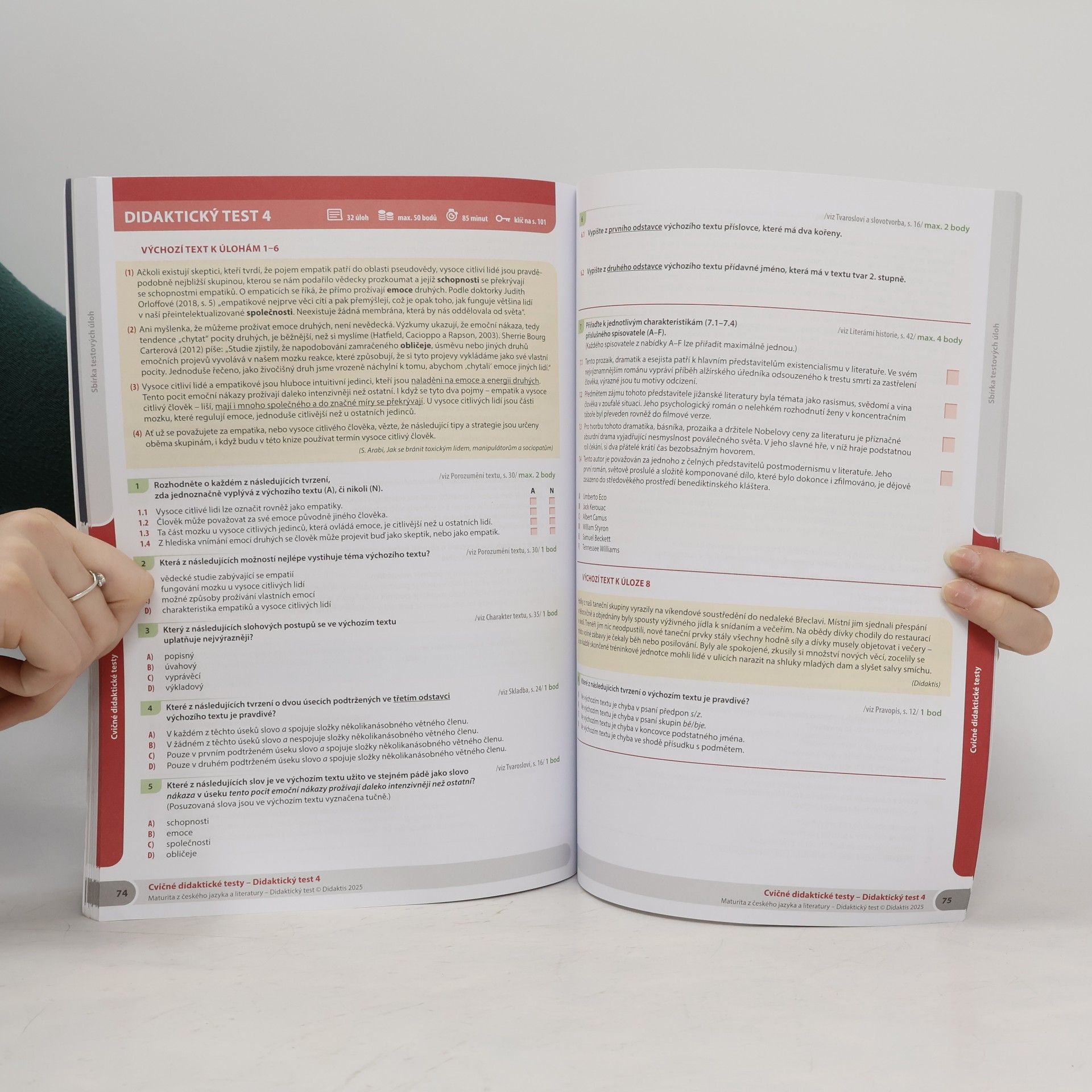 Collectif d'auteurs Maturita z českého jazyka a literatury. Didaktický test 2026