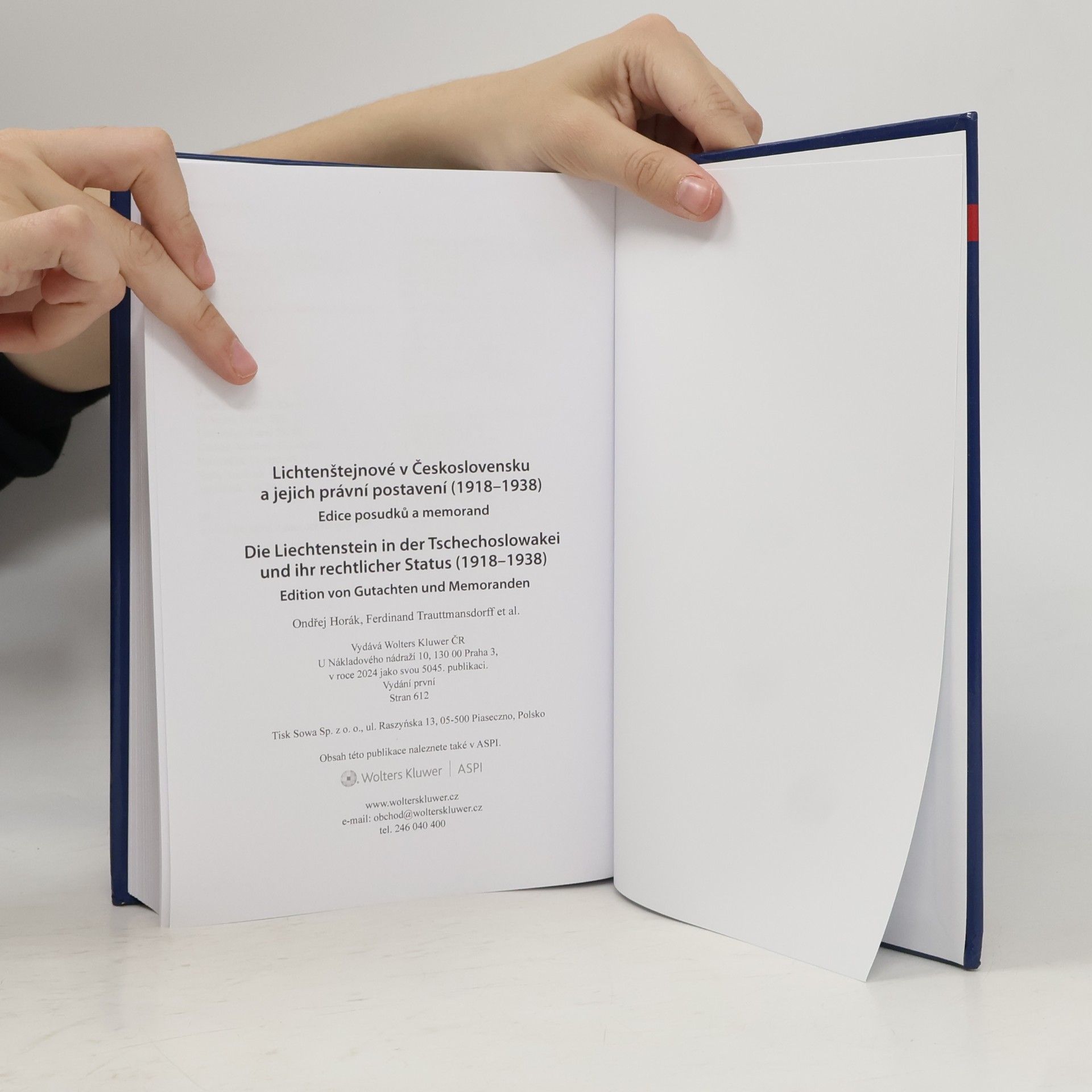Ondřej Horák Die Liechtenstein in der Tschechoslowakei und ihr rechtlicher Status (1918-1938)