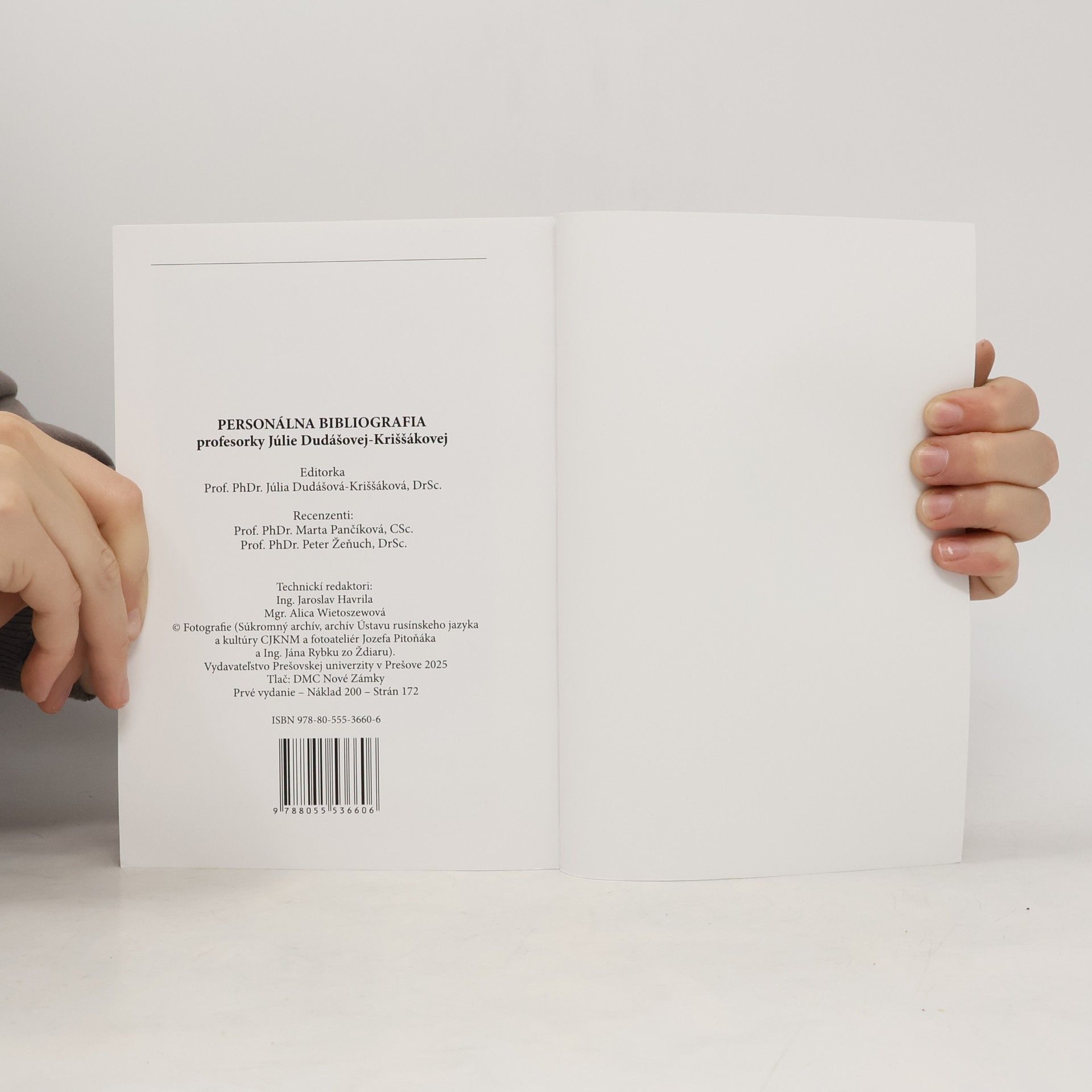 Júlia Dudášová-Kriššáková Personálna bibliografia
