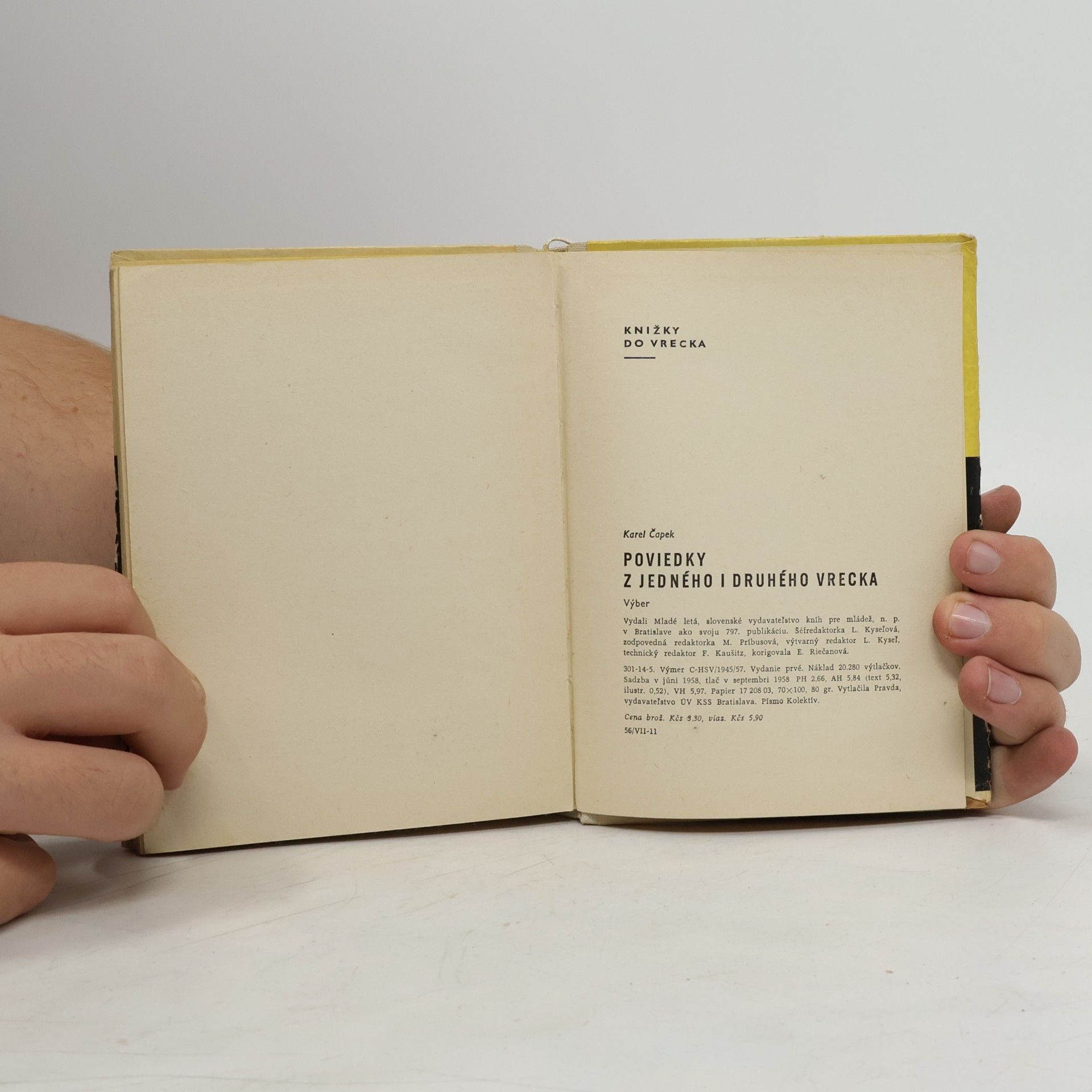 Karel Čapek Poviedky z jedného i druhého vrecka