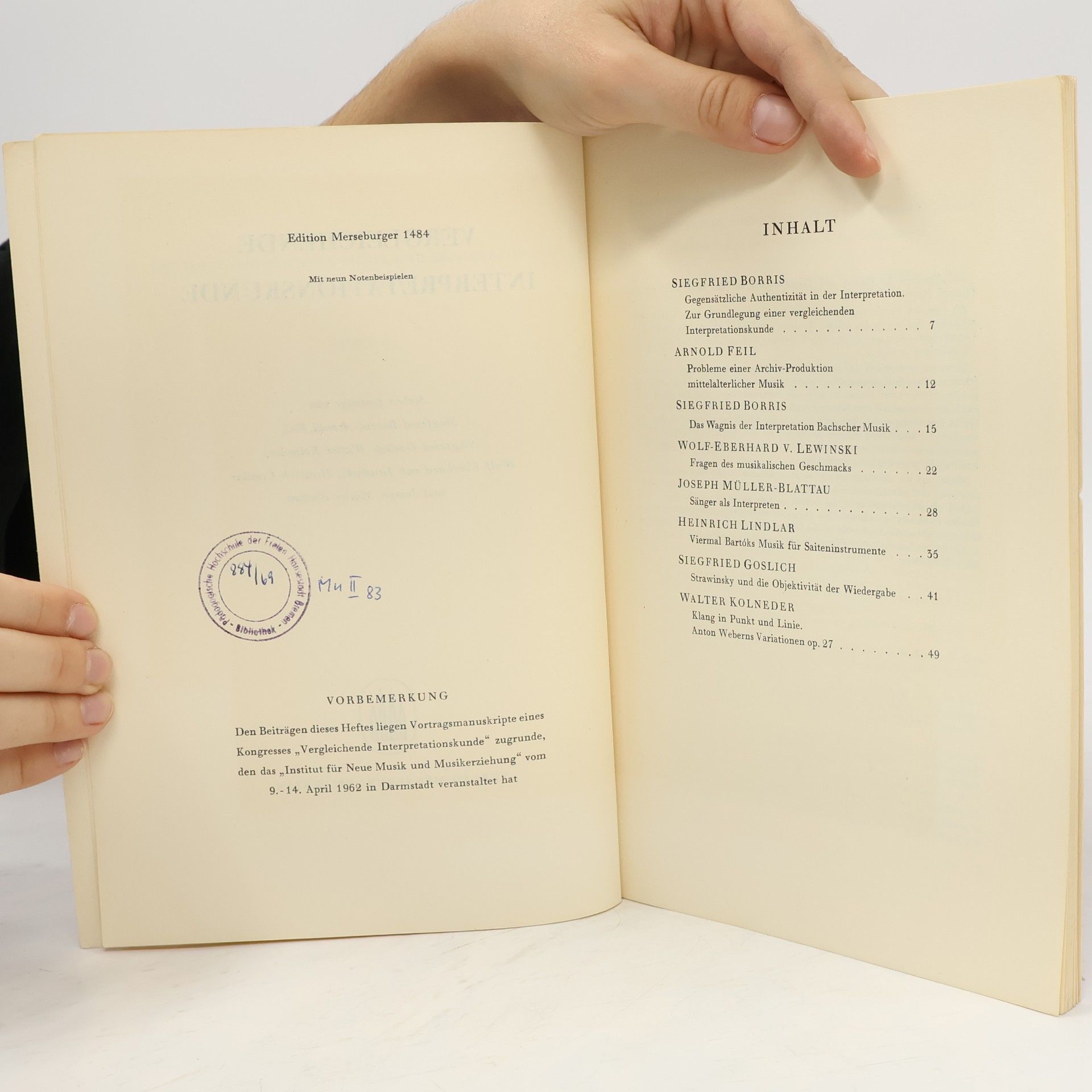 J. W. Von Goethe Vergleichende Interpretationskunde