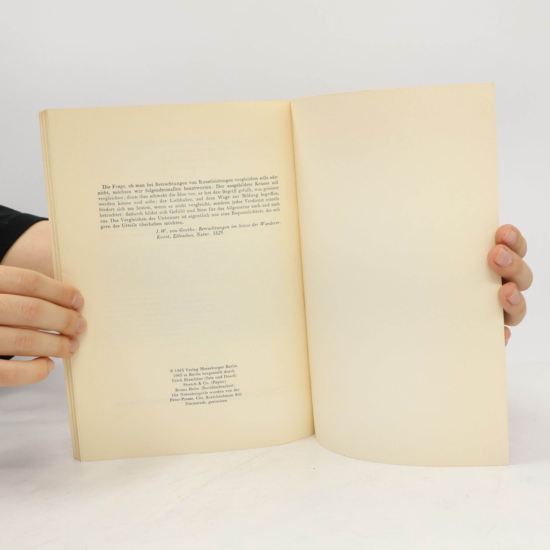 J. W. Von Goethe Vergleichende Interpretationskunde