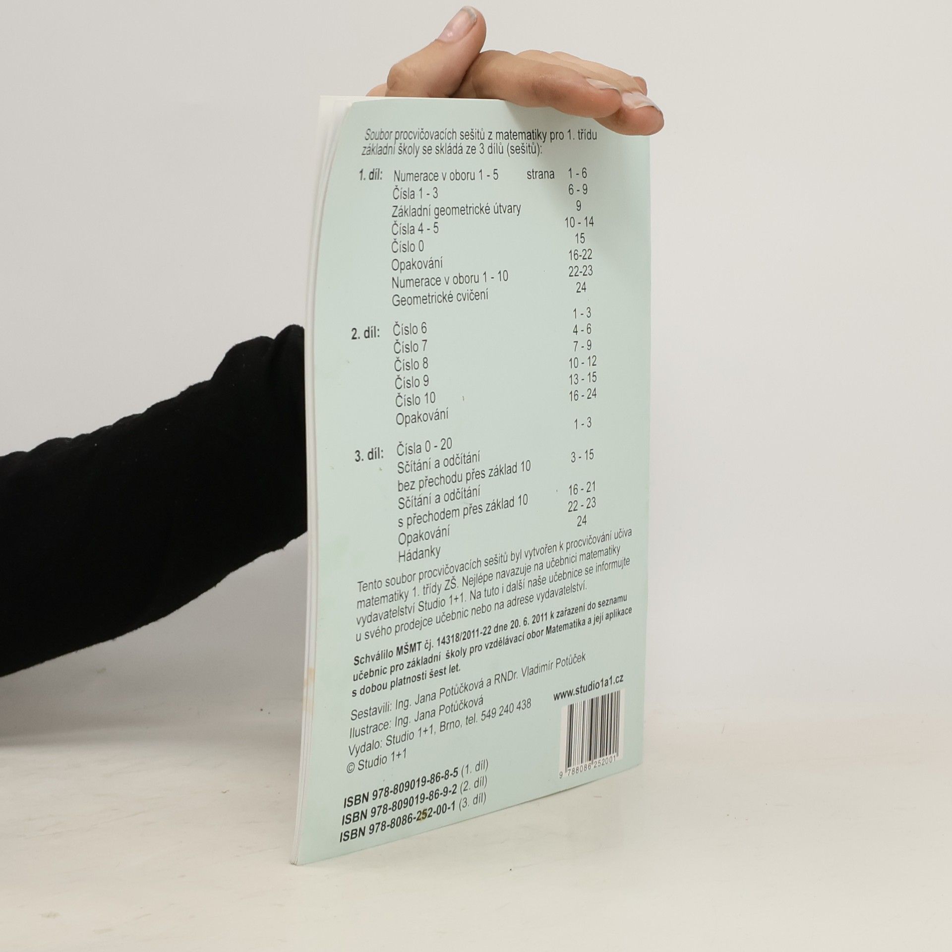Jana Potůčková Procvičovací sešit z matematiky pro 1. ročník základní školy. 3. díl