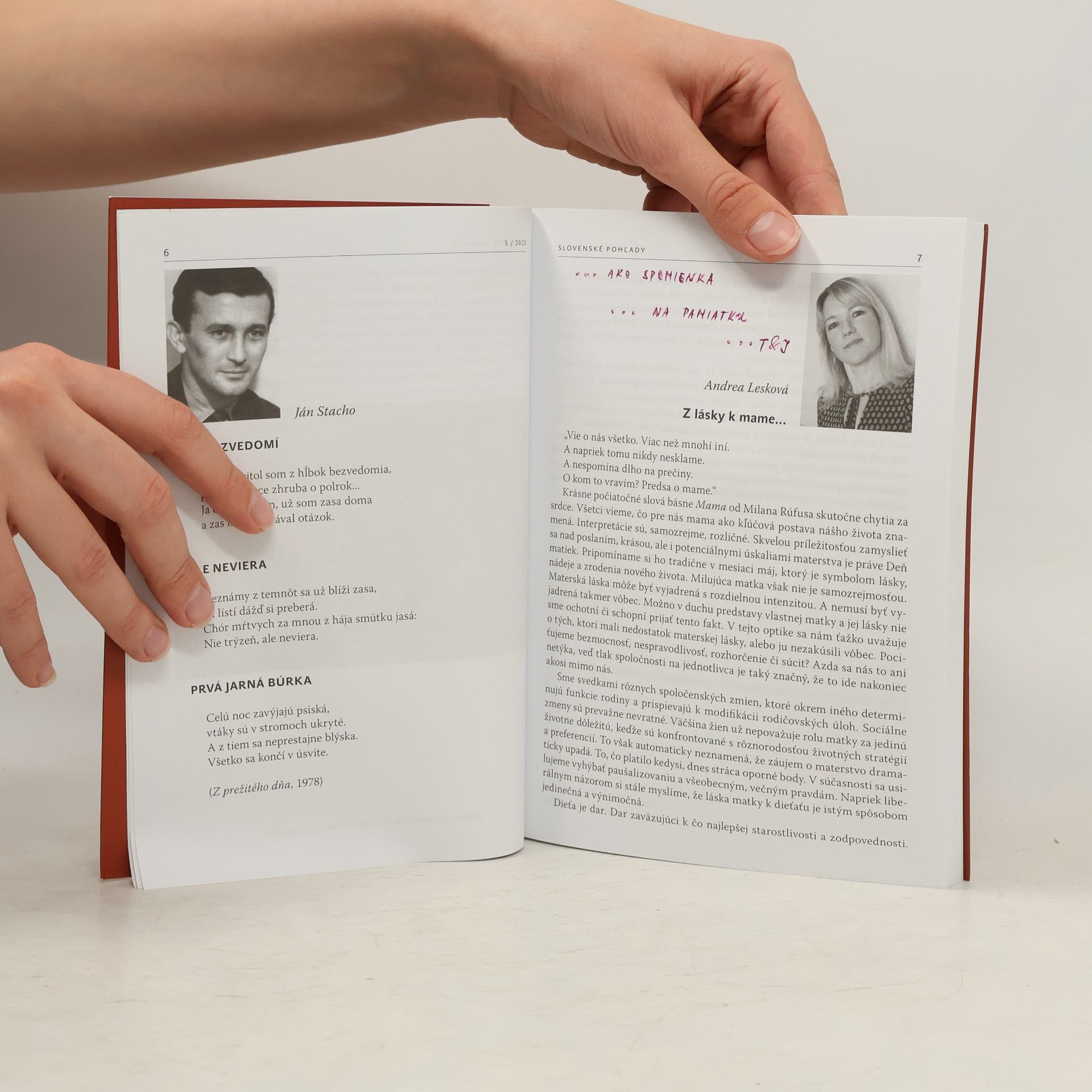 Magdaléna Masárová Slovenské pohľady na literatúru, umenie a vedu 5/2020