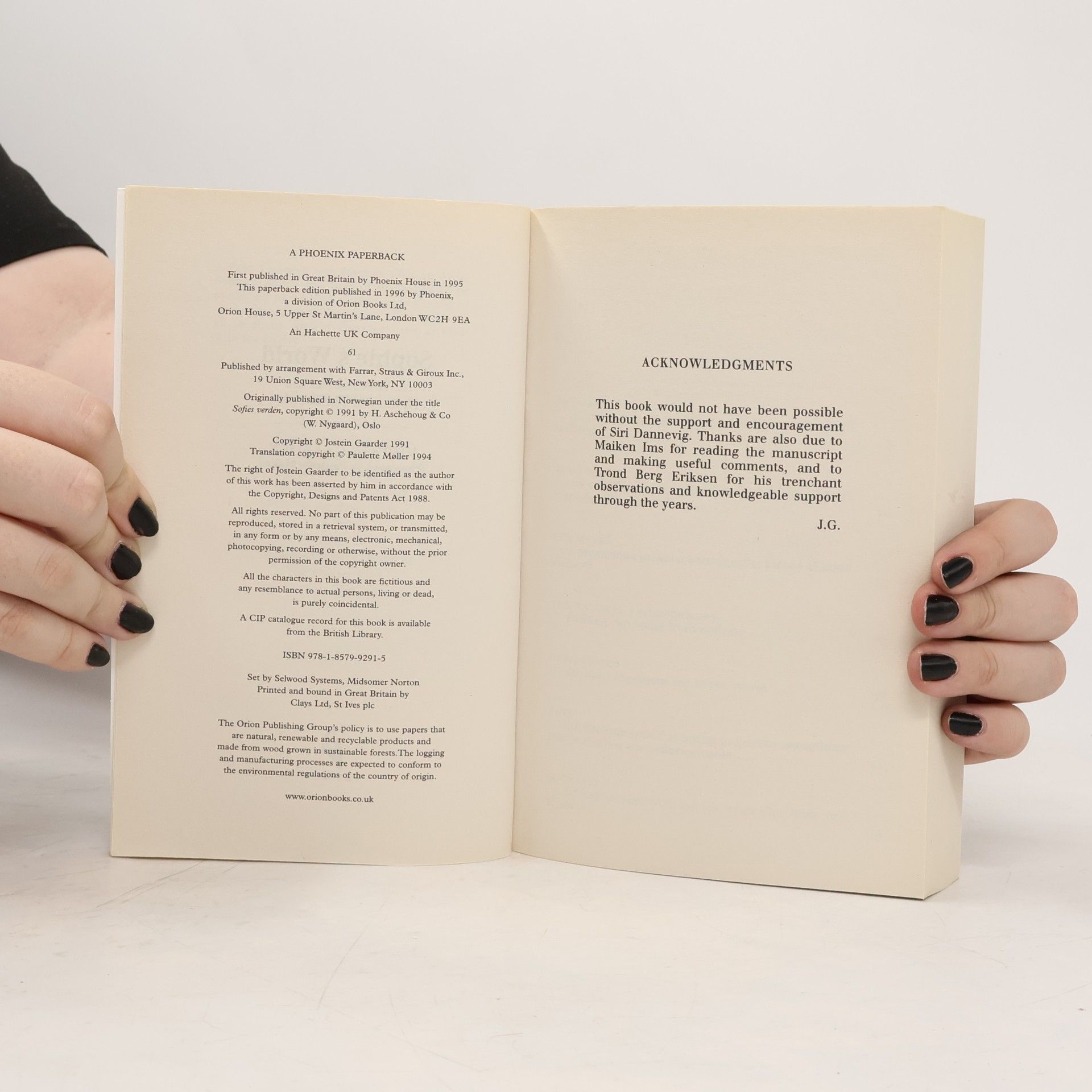 Jostein Gaarder Sophie's World
