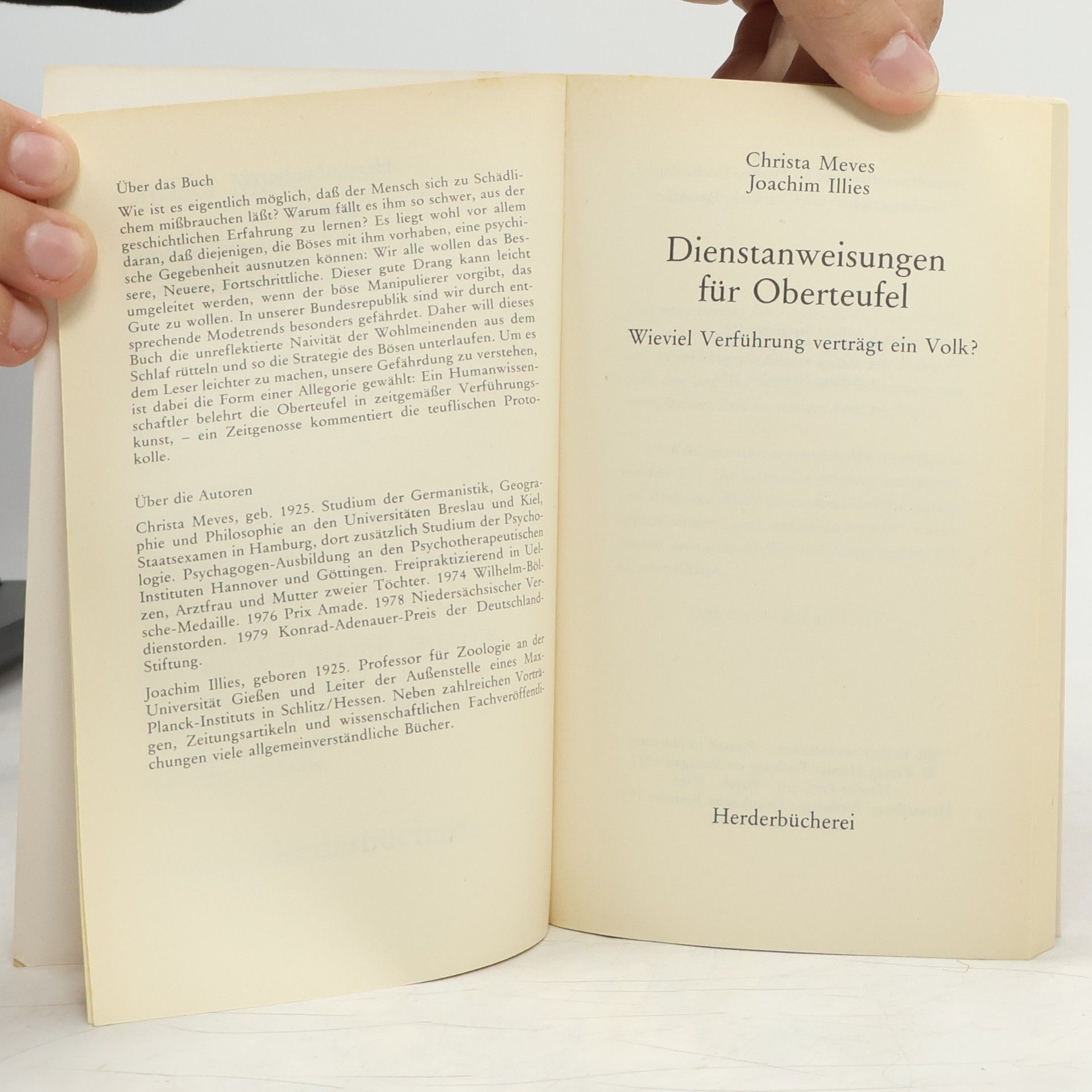Christa Meves Dienstanweisungen für Oberteufel